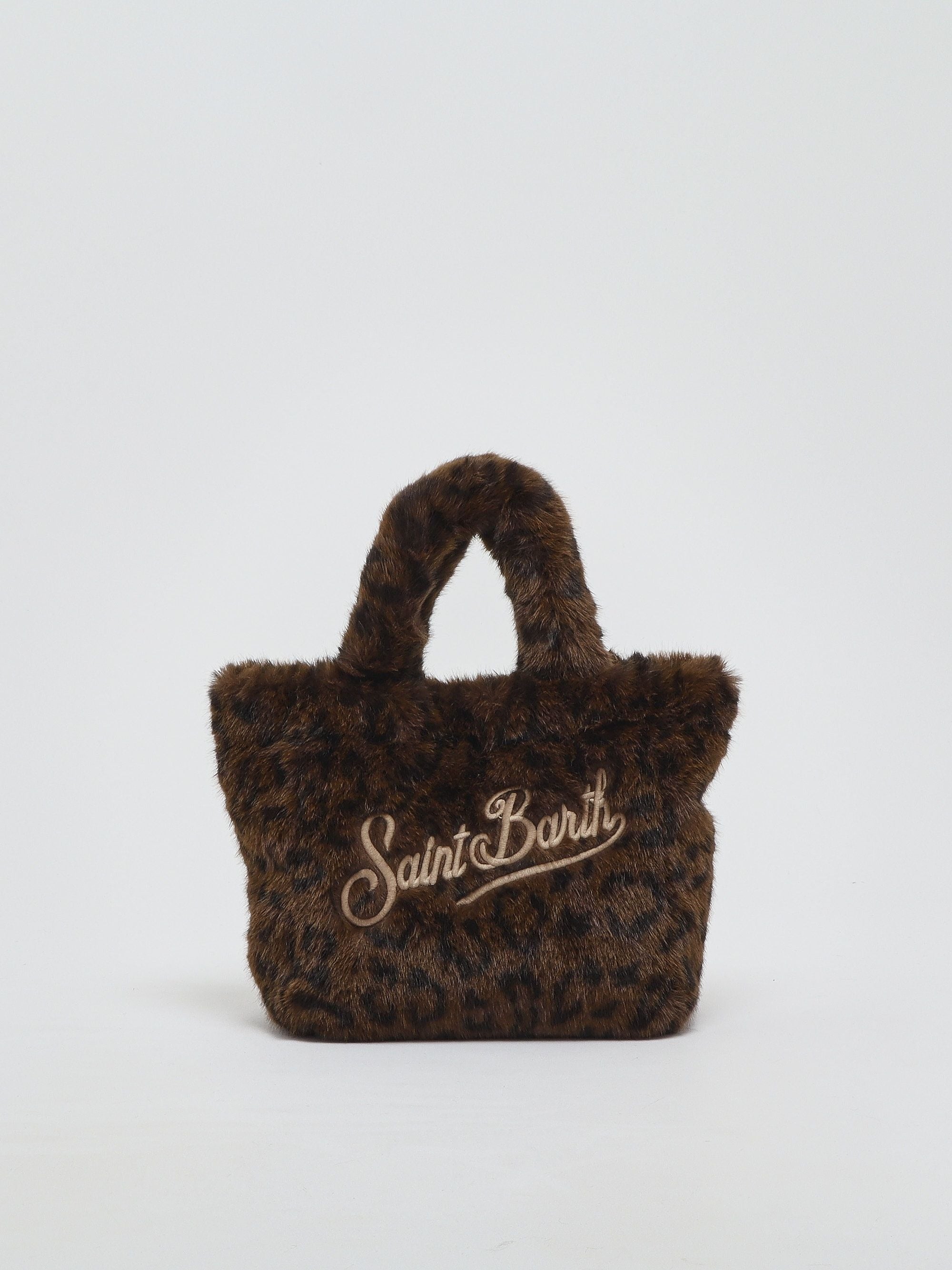 Mini borsa a mano donna Vanity Mini Soft Fur Dark leopard 18 emb VAMI021 00212M MC2 SAINT BARTH 