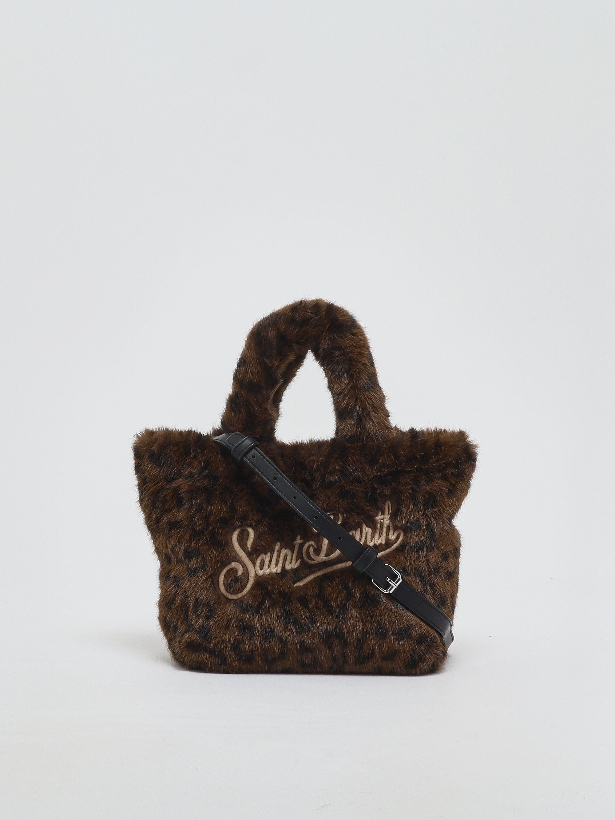 Mini borsa a mano donna Vanity Mini Soft Fur Dark leopard 18 emb VAMI021 00212M MC2 SAINT BARTH 
