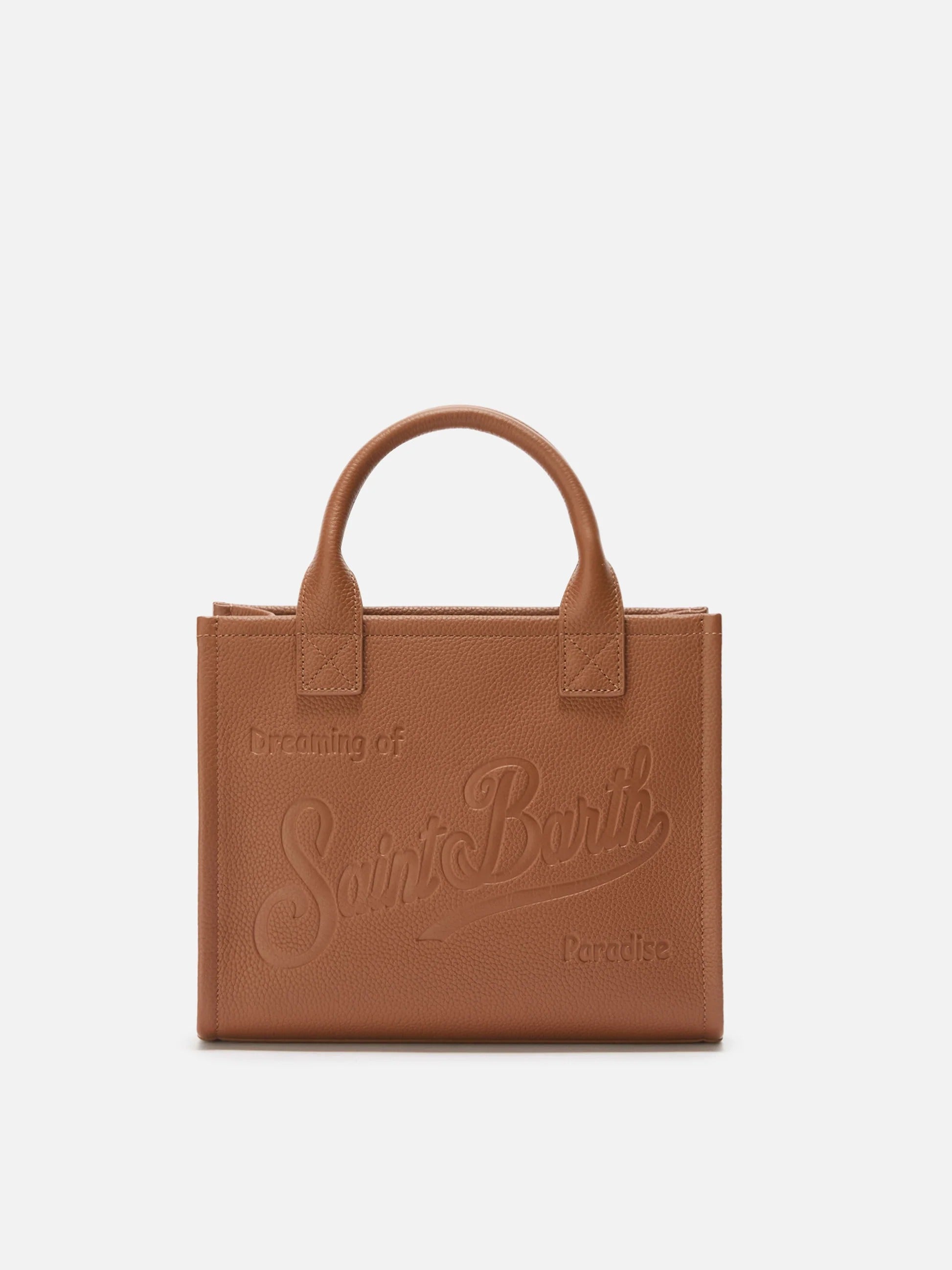 Borsa Vanity Bag Medium cammello in pelle martellata VANMD001 00120M MC2 SAINT BARTH 