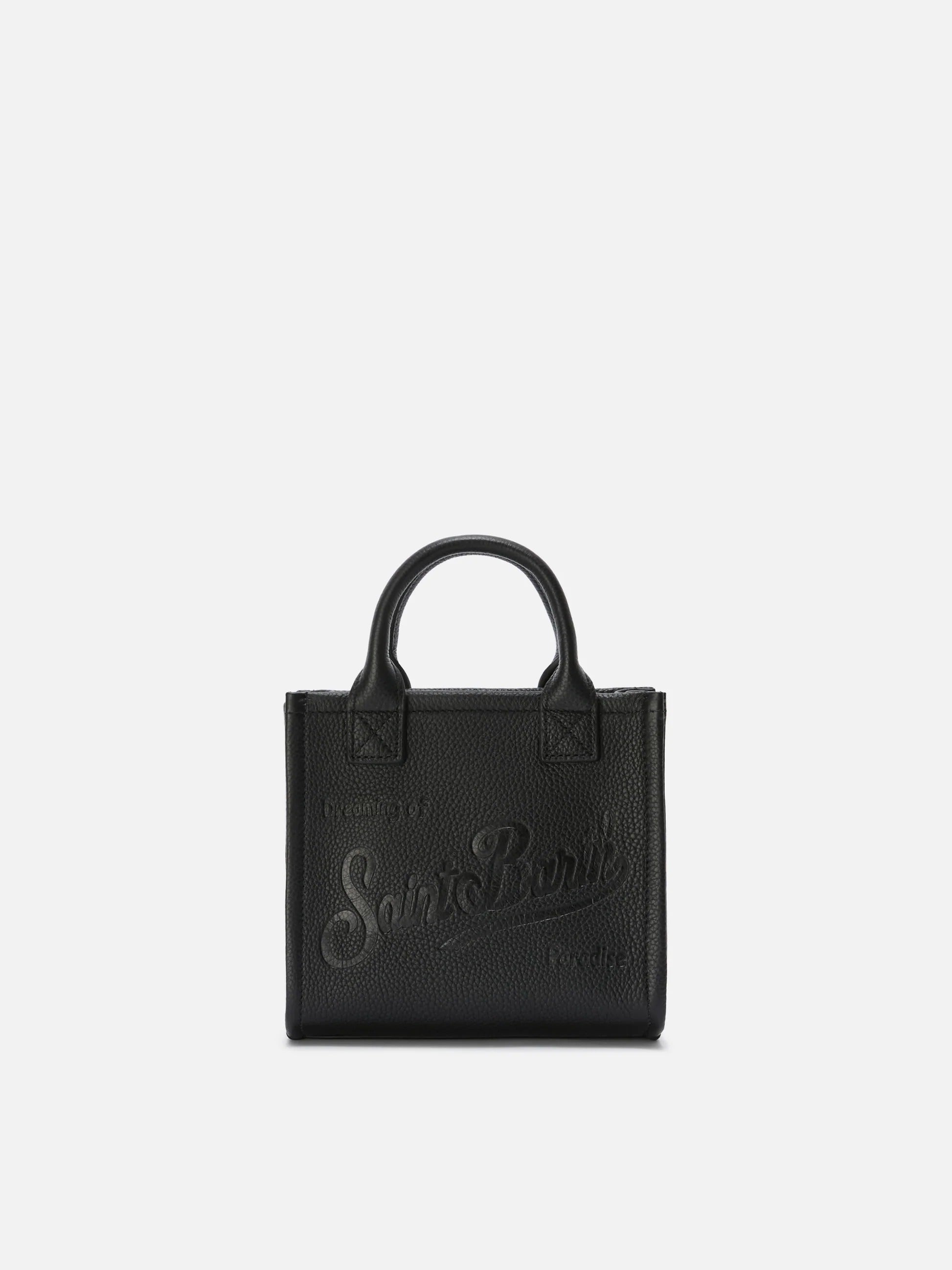 Borsa Vanity mini in pelle martellata nera VANMI001 00123M MC2 SAINT BARTH 