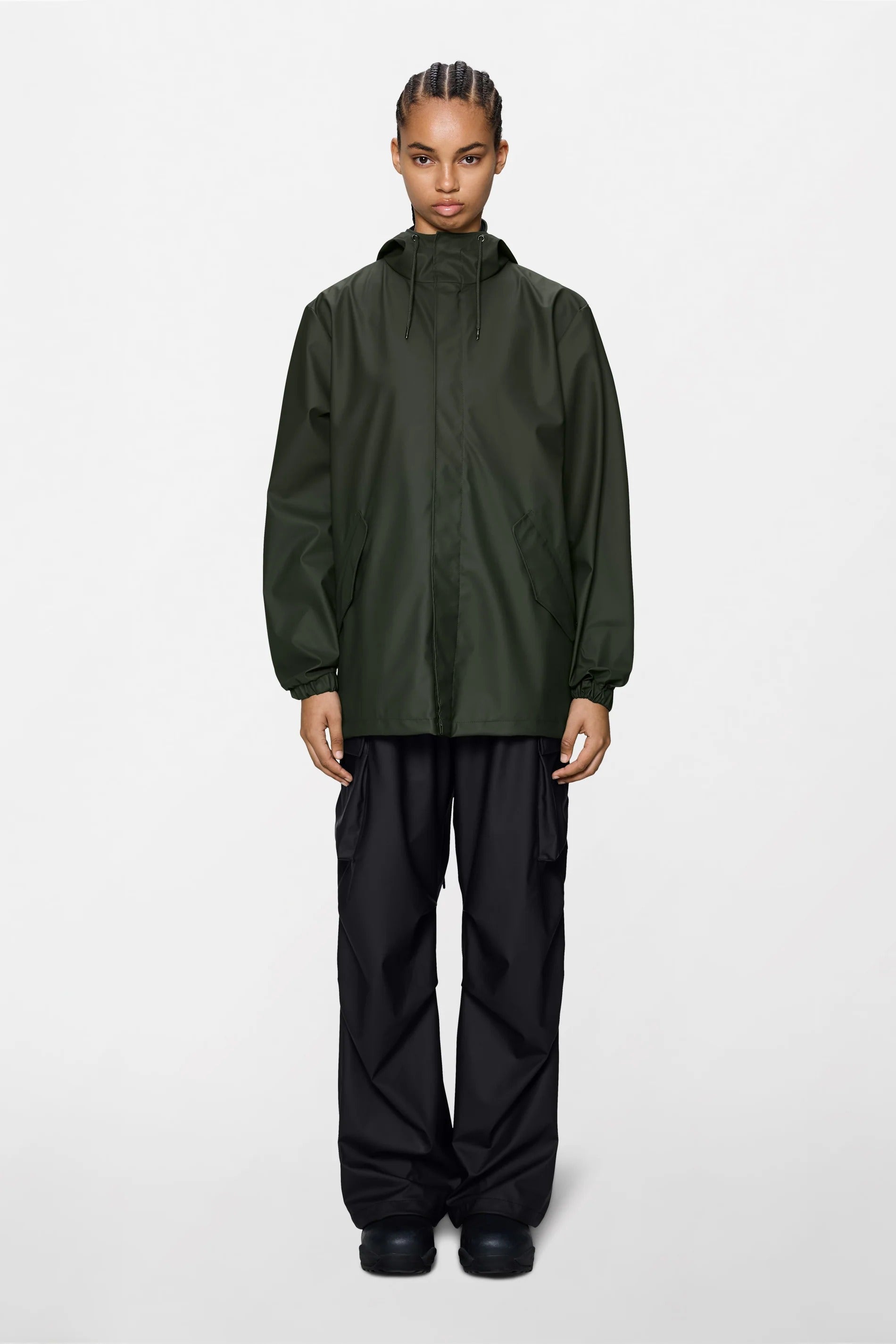Fishtail Jacket impermeabile unisex verde 18010 03 RAINS 