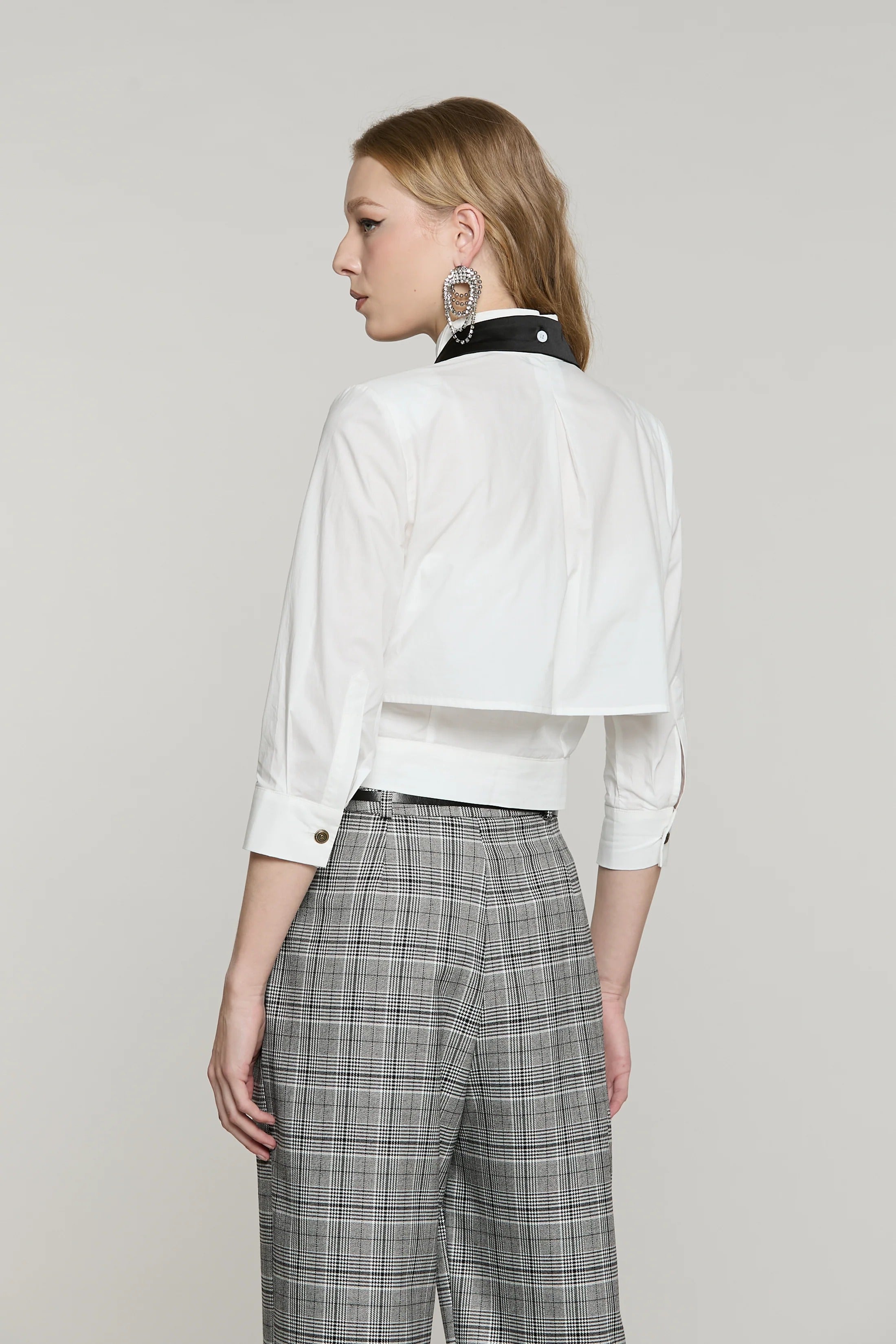 Camicia CORVINA corta manica 3/4 con patte più papillon milk RDA2603033001 1101 RELISH 