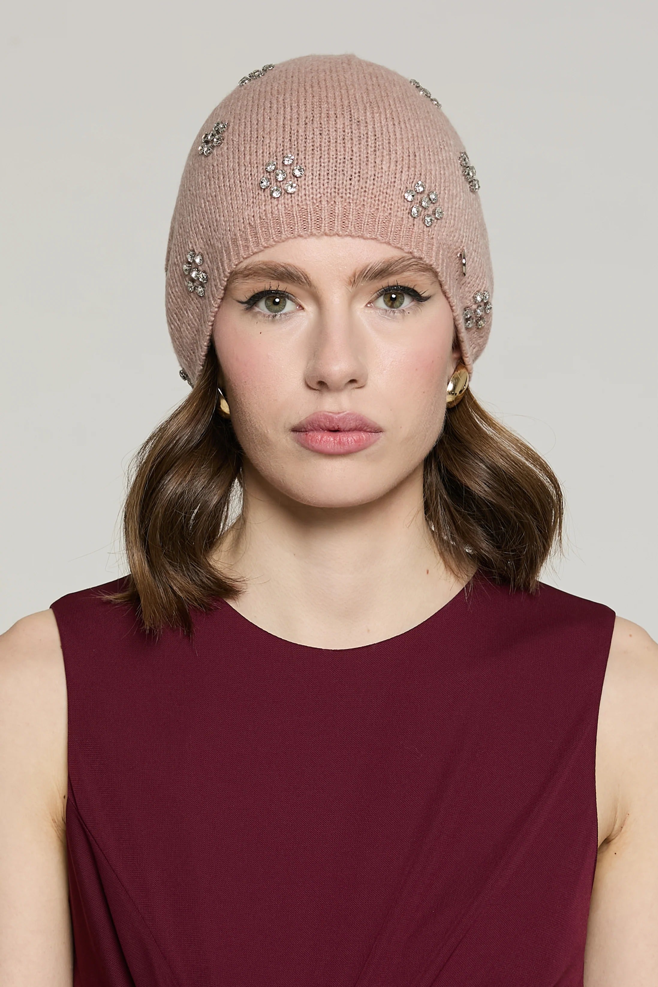 Cappello DEPECHE con castoni più pietre rose smoke RDA2608261009 2409 RELISH 