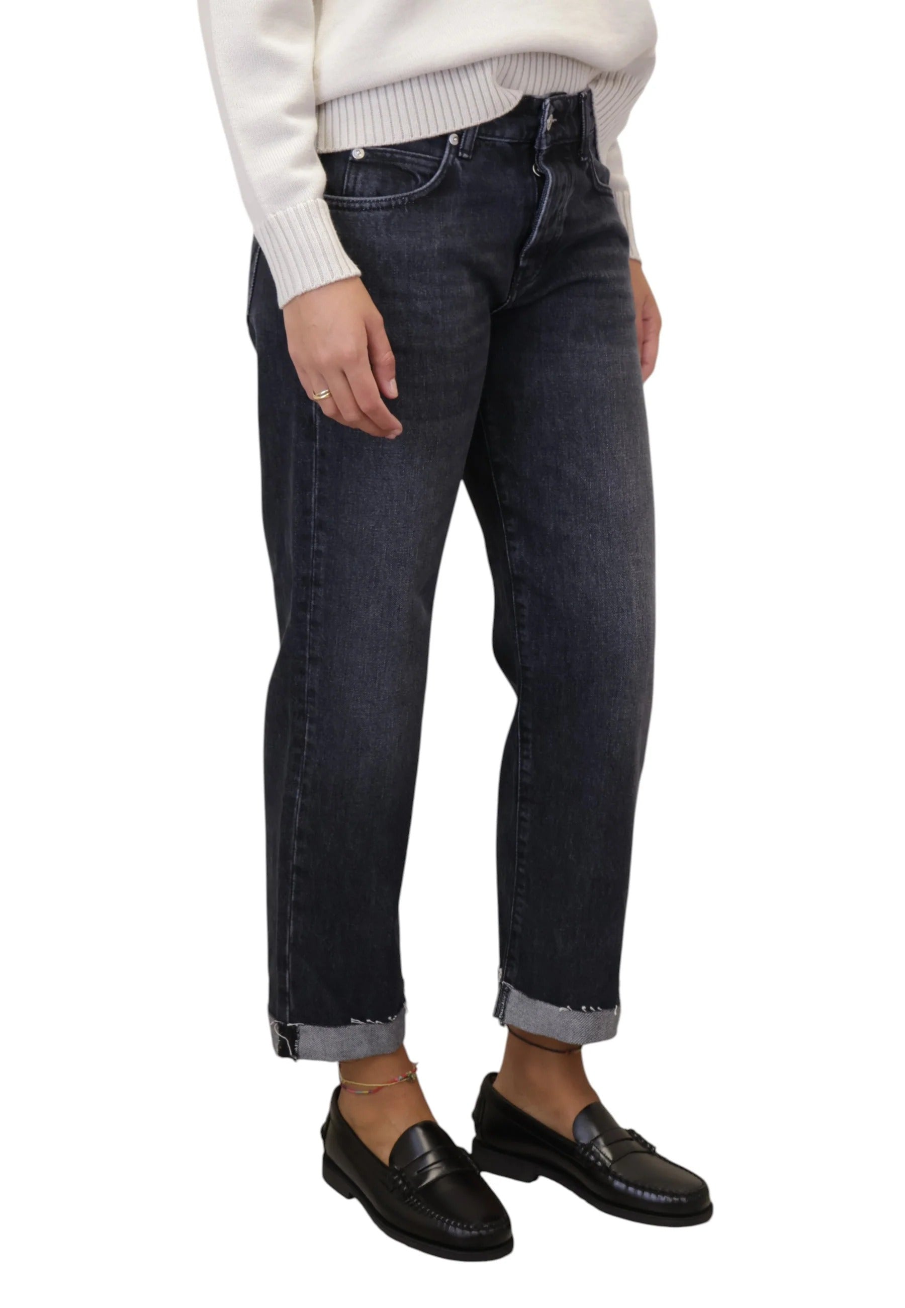 Roy Roger's - Jeans Donna New Oskar Eve C0998 Denim Black RND492CT303283 C0998 ROY ROGER'S 