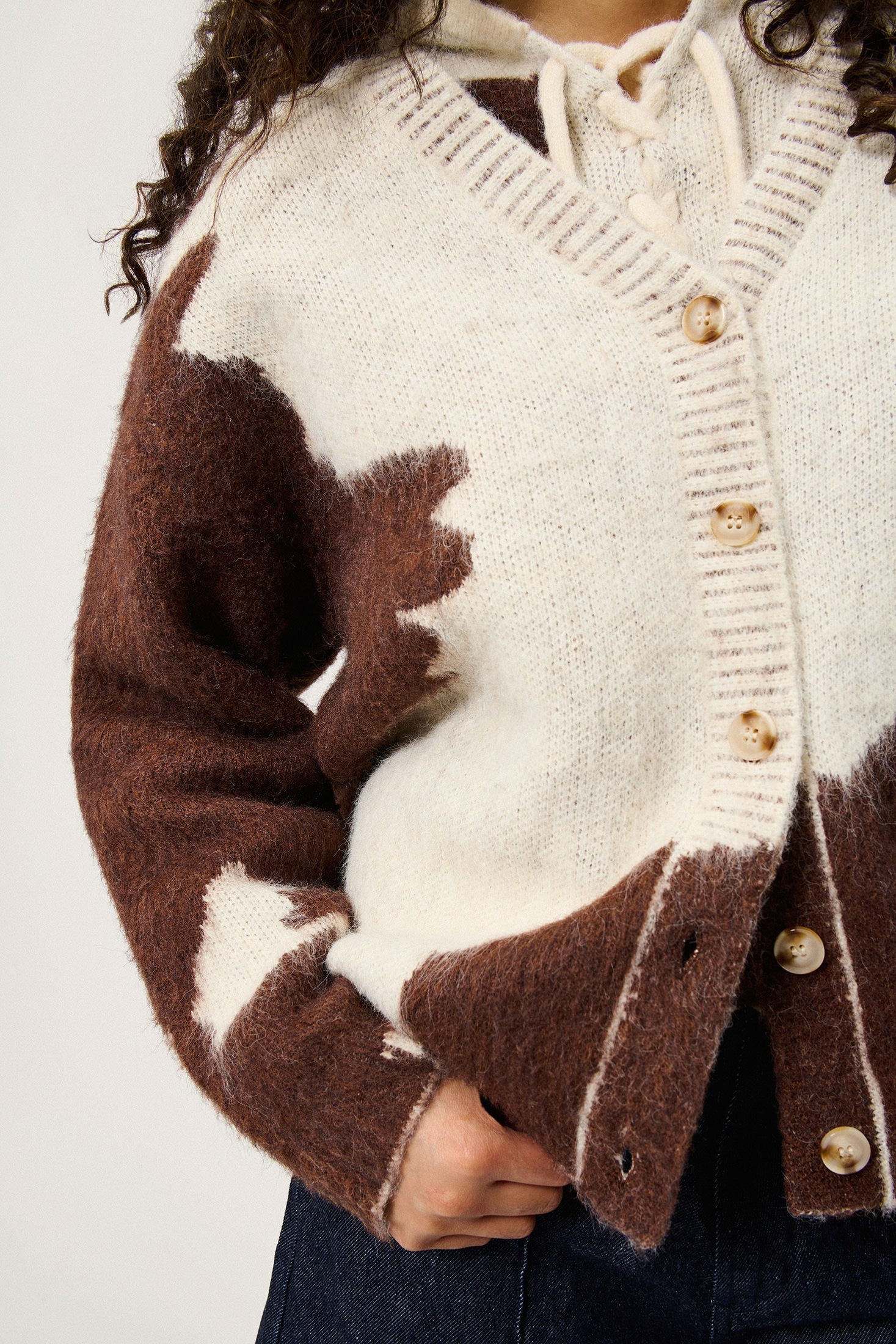 CARDIGAN IN JACQUARD PONY RND90404CU98XXXX C0712 ROY ROGER'S 