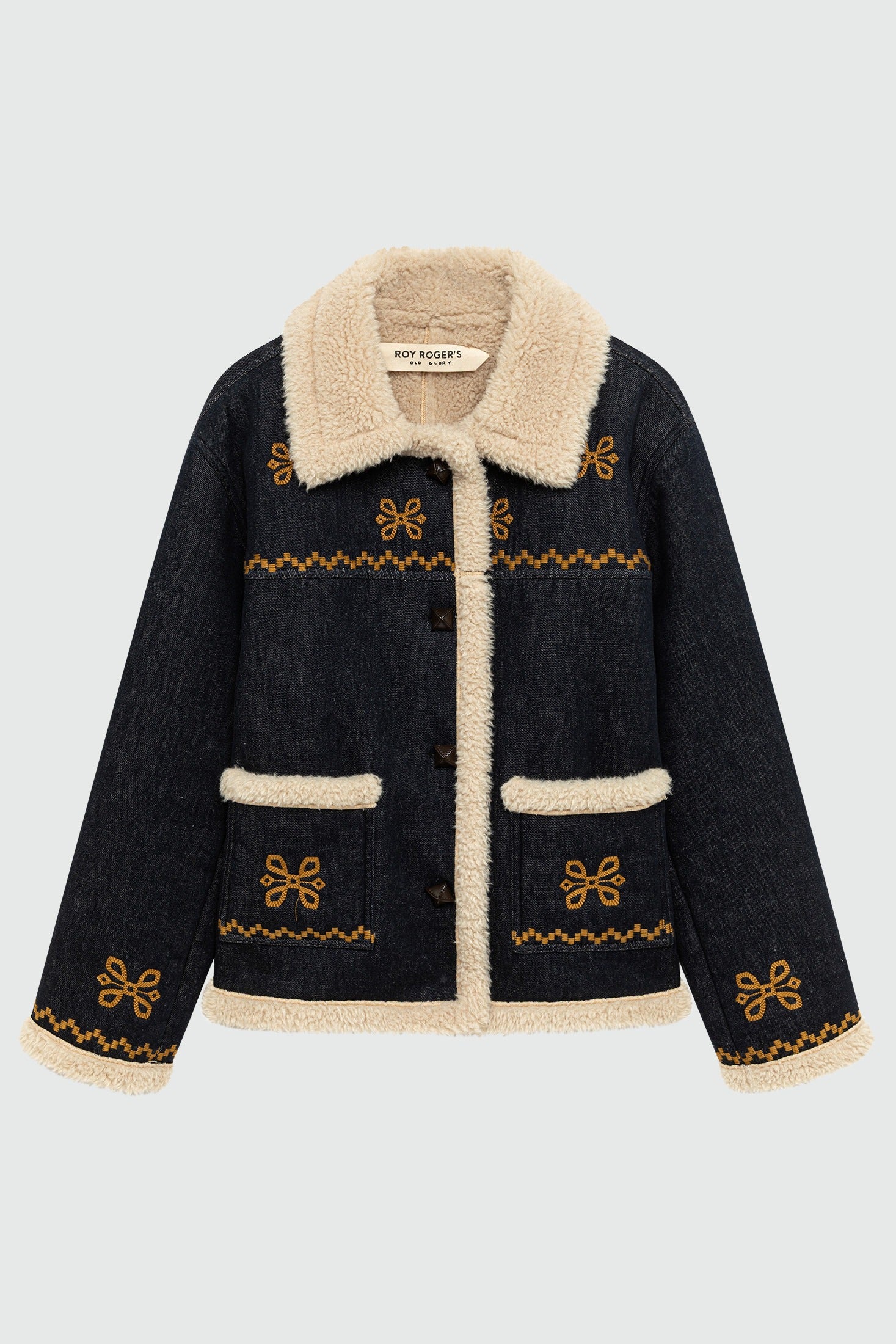 OLD GLORY-GIACCA CHUBA IN DENIM CON SHEARLING ROG0154CV310021 C0999 ROY ROGER'S 