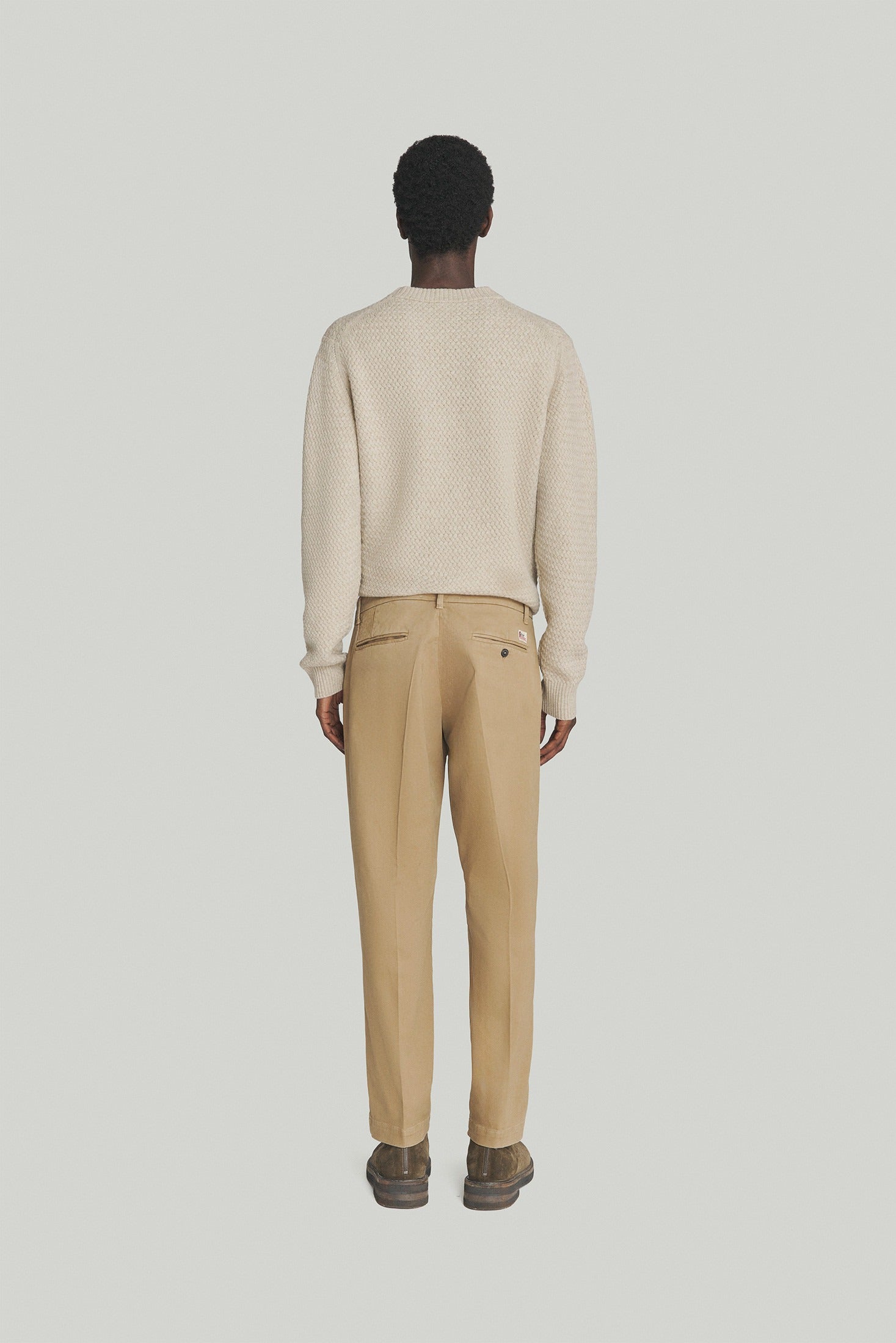 PANTALONE ROY ROGER'S CHINO CONDUIT IN GABARDINA BEIGE RRU90120C8700112 C0005 ROY ROGER'S 
