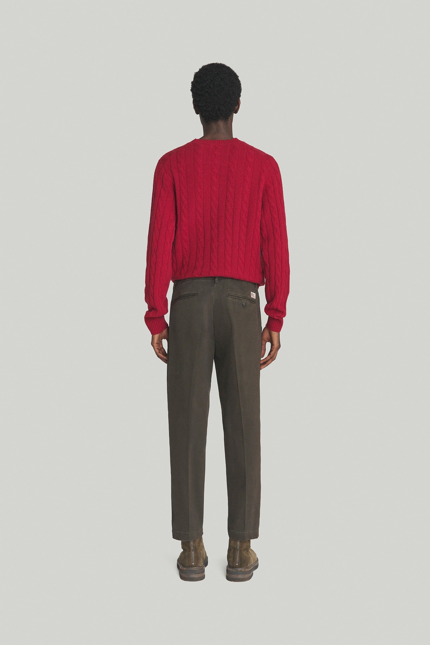 PANTALONE ROY ROGER'S CHINO CONDUIT IN GABARDINA BROWN RRU90120C8700112 C0241 ROY ROGER'S 