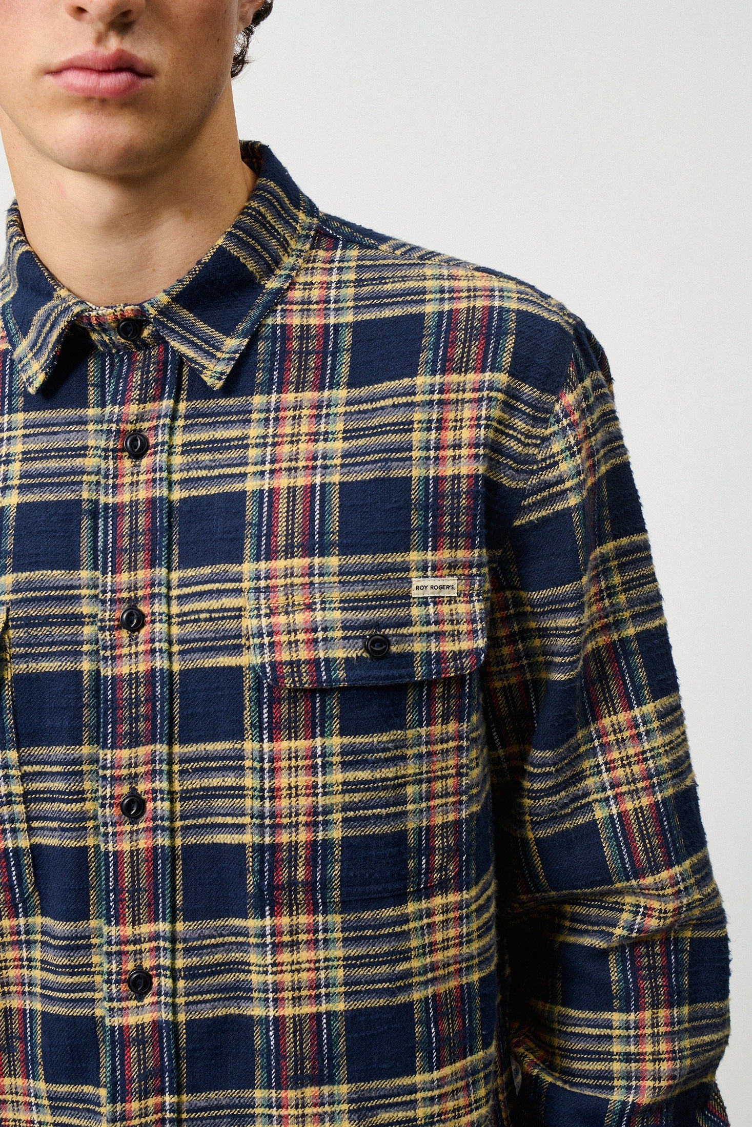 CAMICIA WORK IN FLANELLA A QUADRI RRU90149CT170124 C0420 ROY ROGER'S 