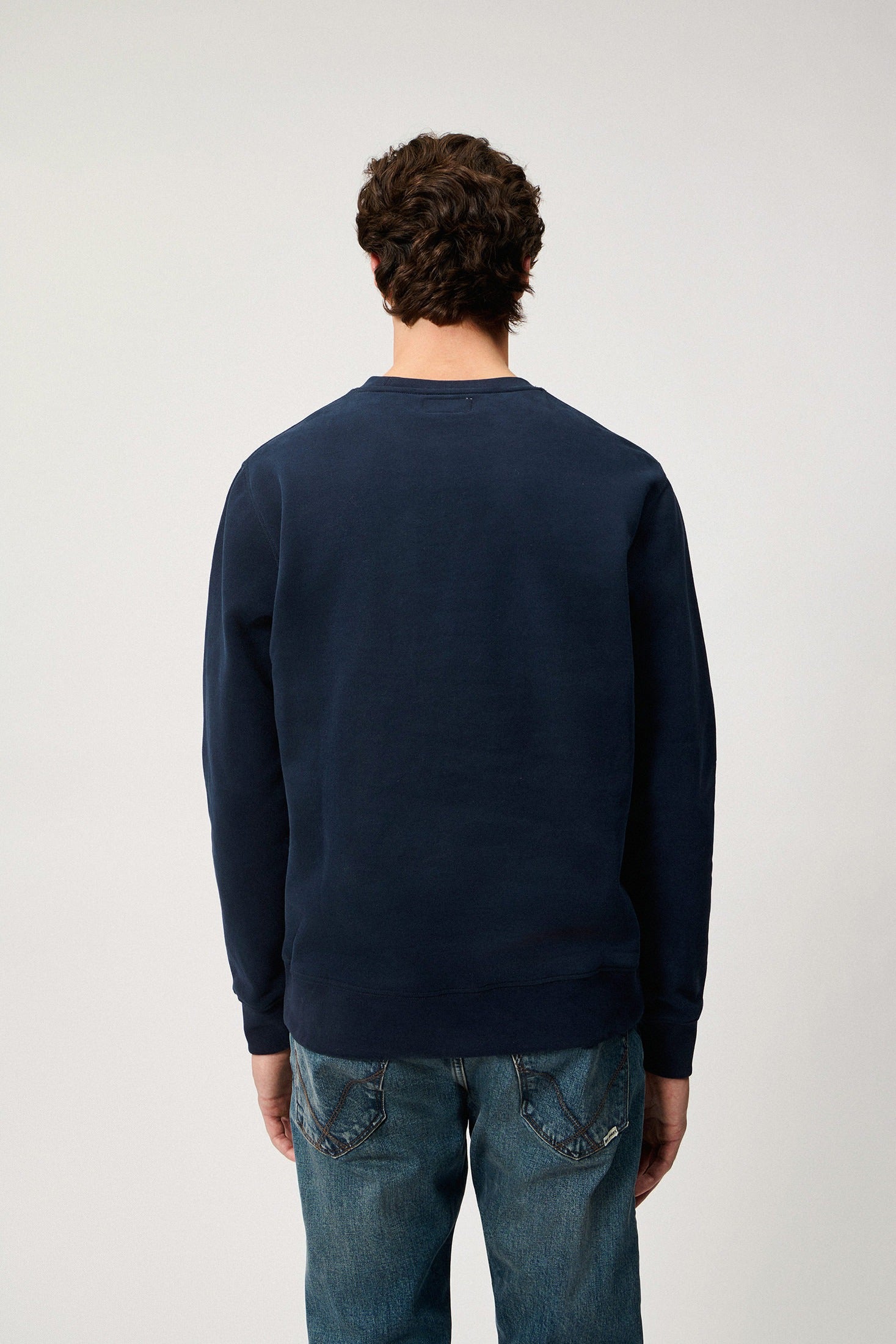 FELPA POCKET GIROCOLLO BLU NAVY RRU90397CU860124 C0048 ROY ROGER'S 