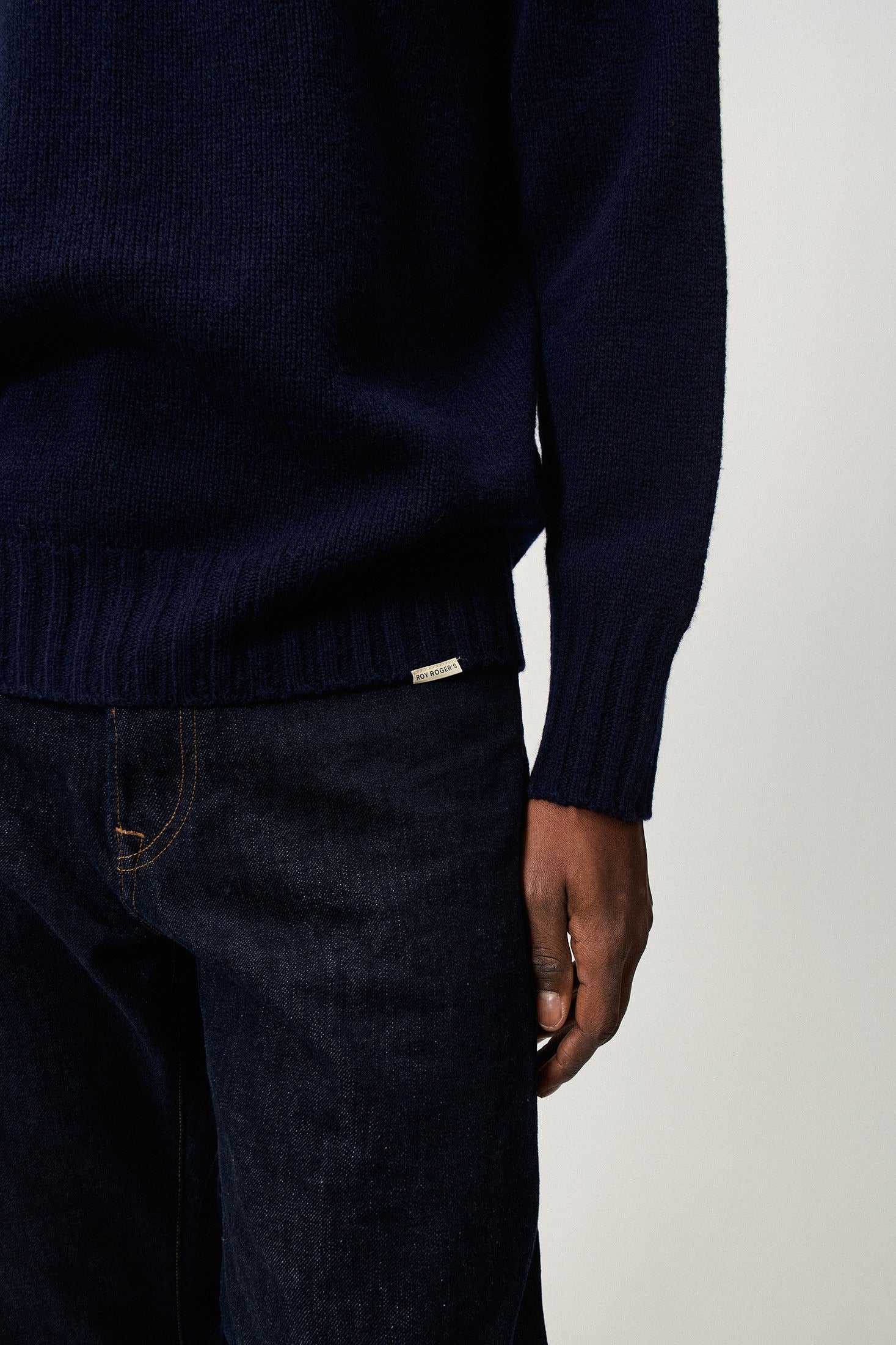 PULLOVER SOFT IN LANA MERINO BLU RRU90400CV59XXXX C0048 ROY ROGER'S 