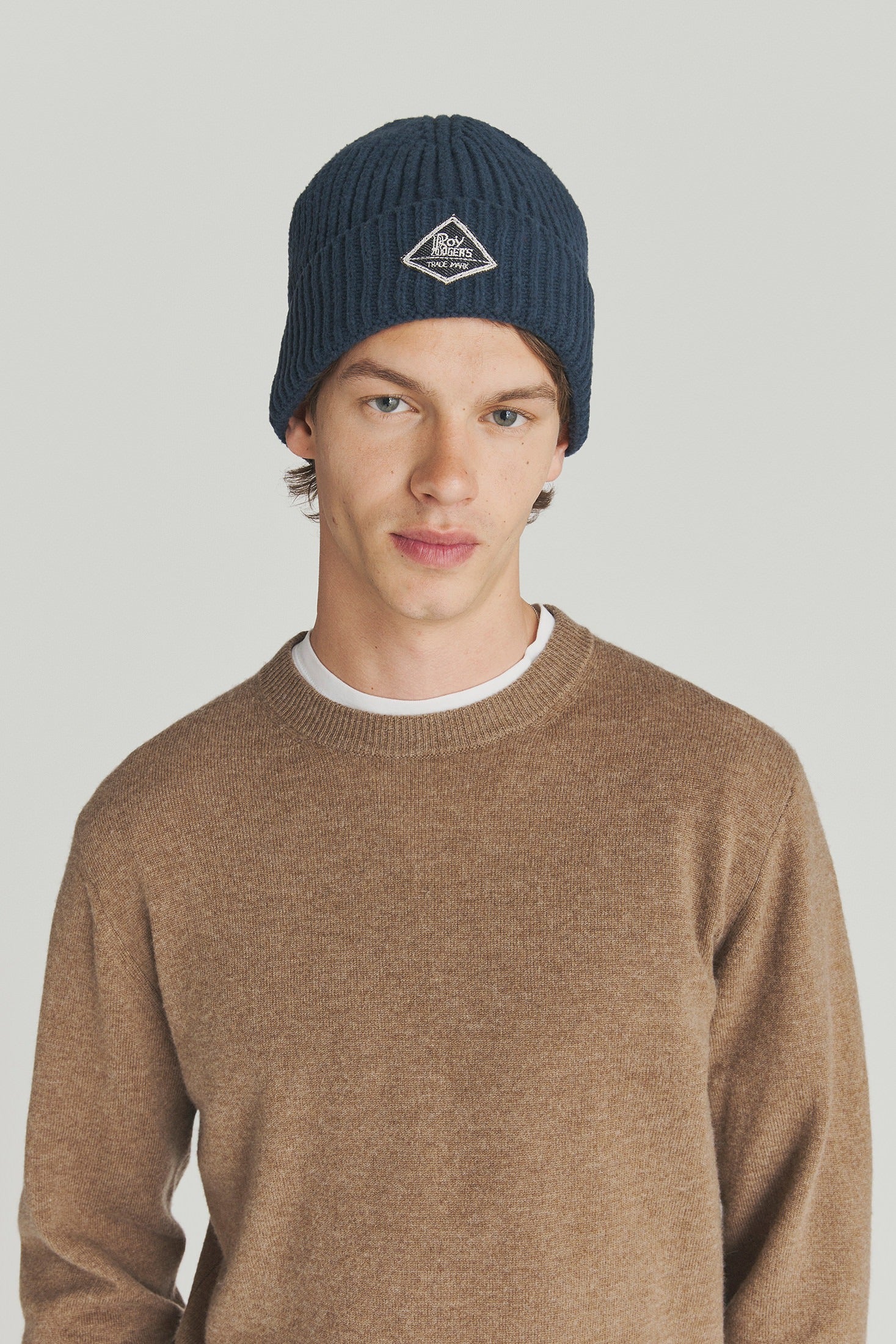 BEANIE IN MAGLIA BLUE NAVY RRX943C919XXXX C0048 ROY ROGER'S 
