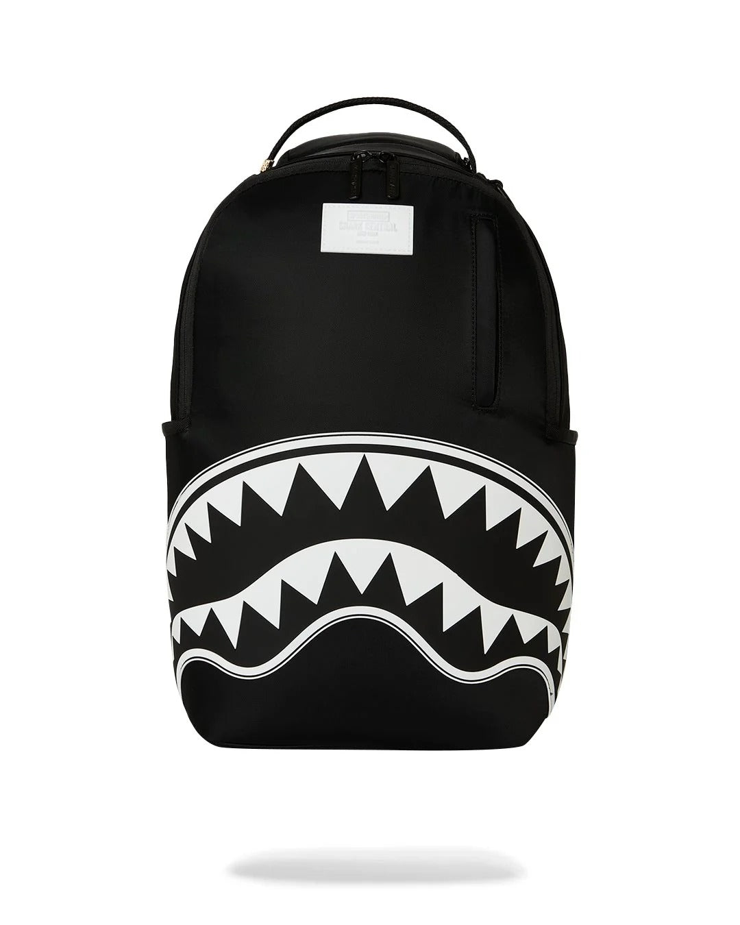 SPRAYGROUND SHARK CENTRAL WHT STENCIL SHARK BLK NYLON BACKPACK 910B9634NSZ V.UNICA SPRAYGROUND 