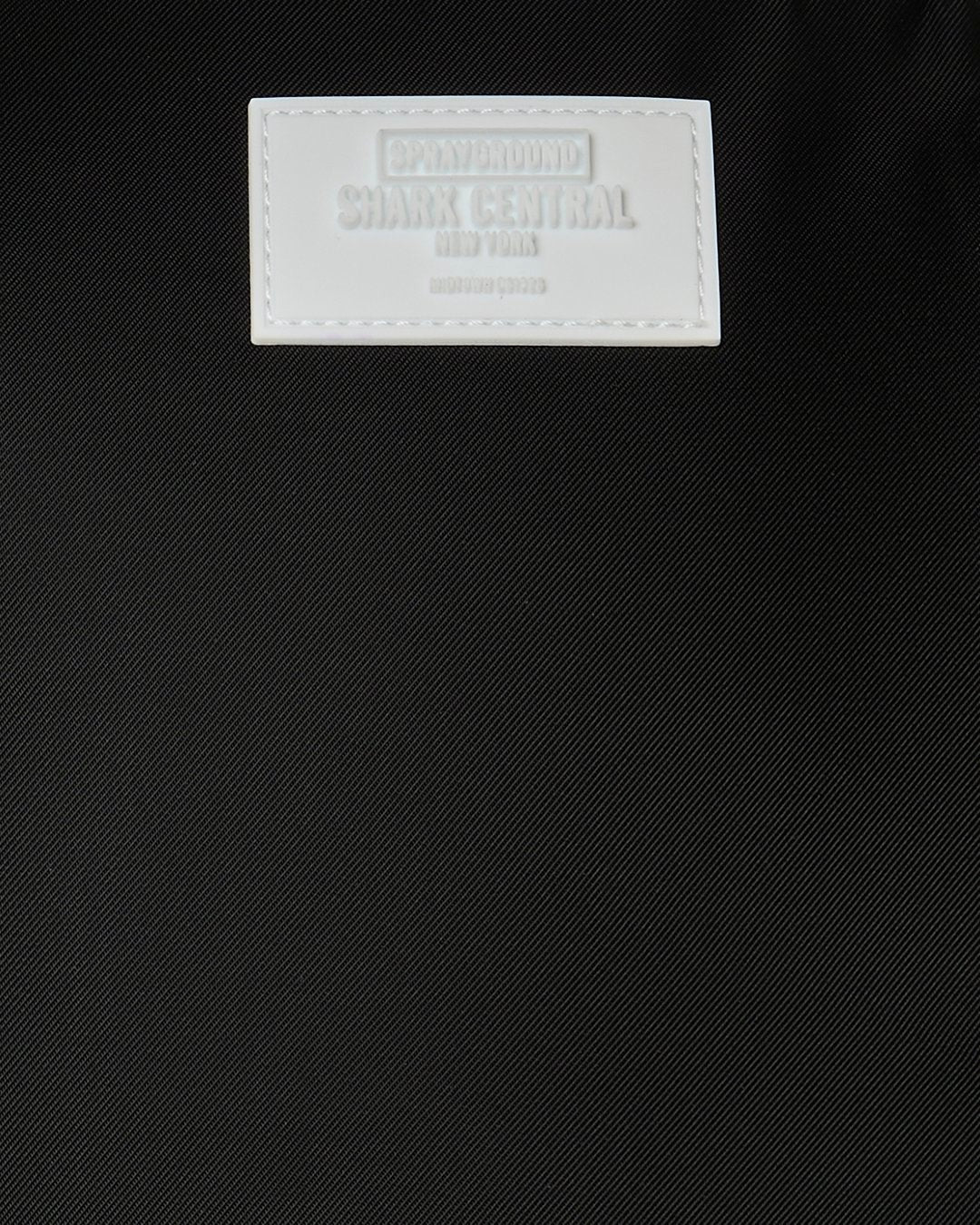 SPRAYGROUND SHARK CENTRAL WHT STENCIL SHARK BLK NYLON BACKPACK 910B9634NSZ V.UNICA SPRAYGROUND 
