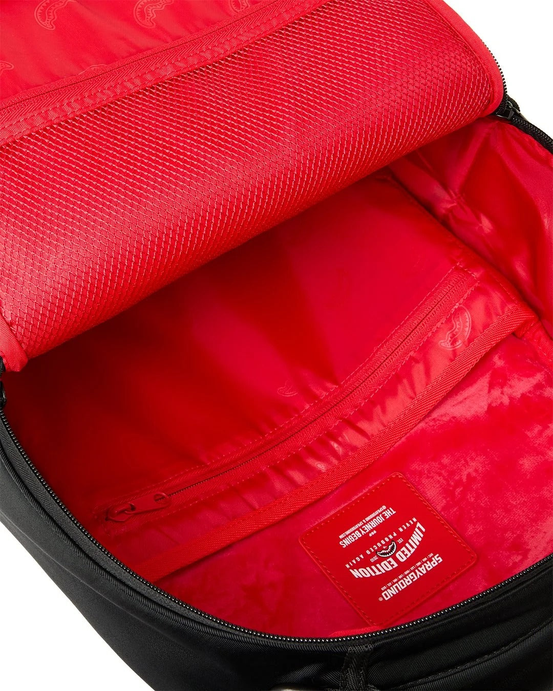 SPRAYGROUND SHARK CENTRAL WHT STENCIL SHARK BLK NYLON BACKPACK 910B9634NSZ V.UNICA SPRAYGROUND 