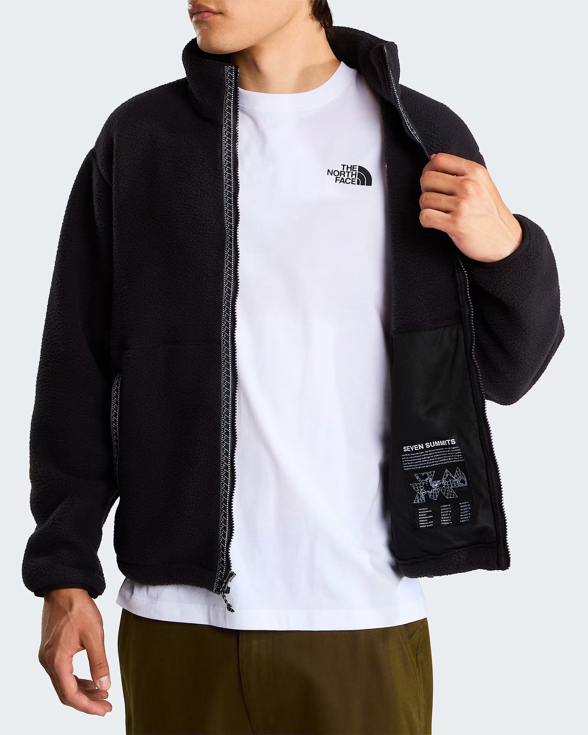 Pile con cerniera integrale TNF Fleeski da uomo black NF0A88XQJK31 JK31 THE NORTH FACE 