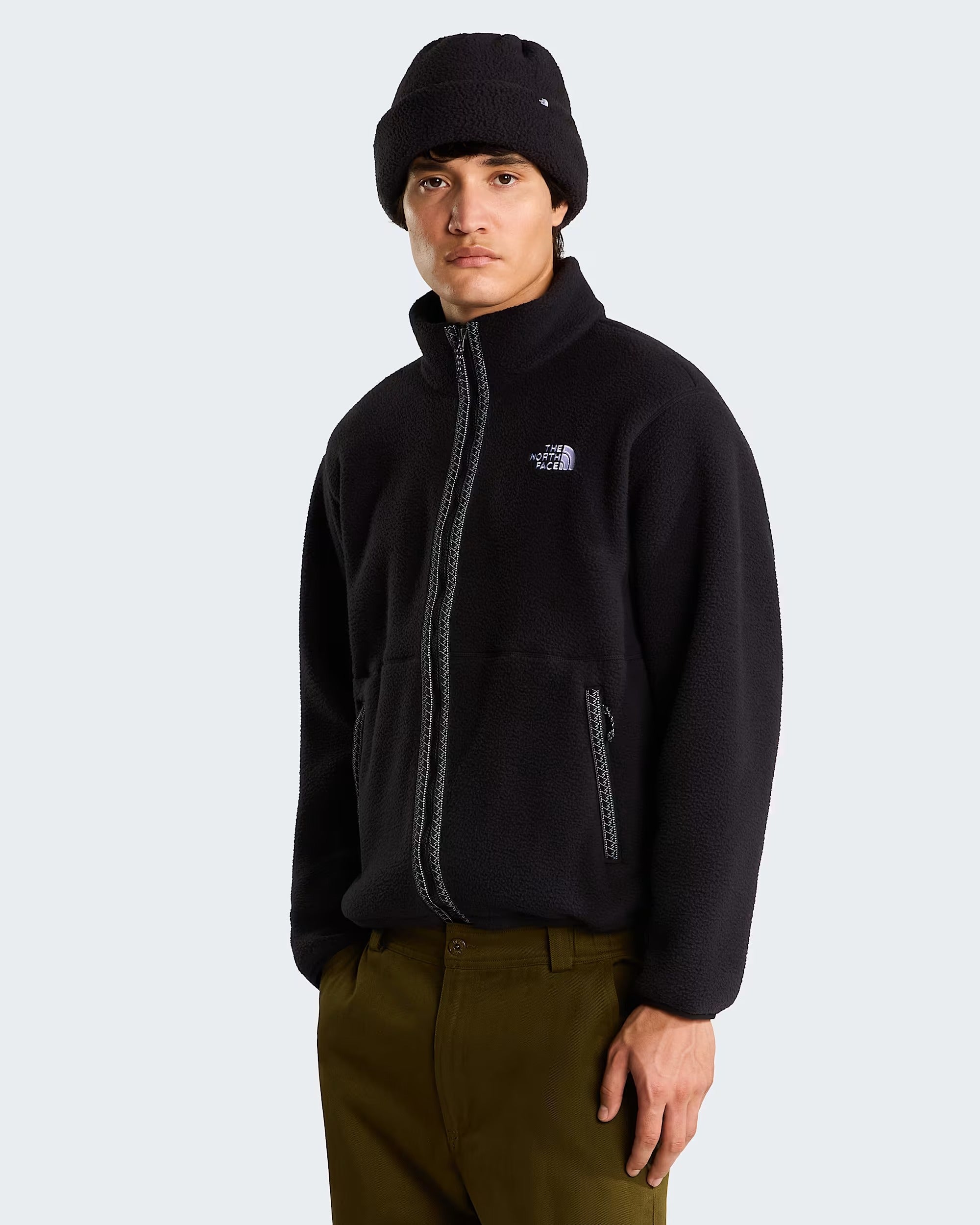 Pile con cerniera integrale TNF Fleeski da uomo black NF0A88XQJK31 JK31 THE NORTH FACE 