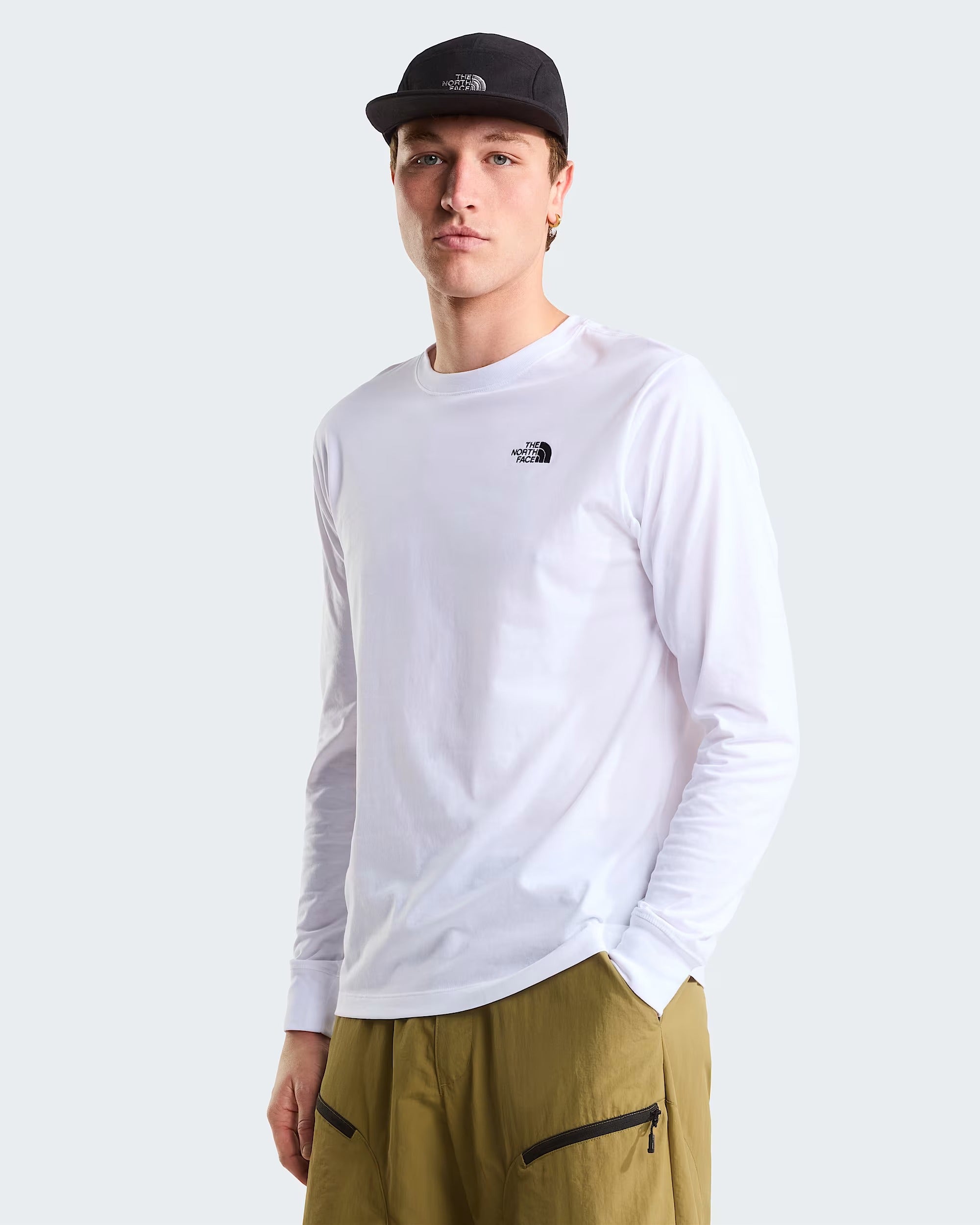 T-shirt a maniche lunghe Evolution Simple Dome Regular da uomo white NF0A8EU3 FN41 THE NORTH FACE 