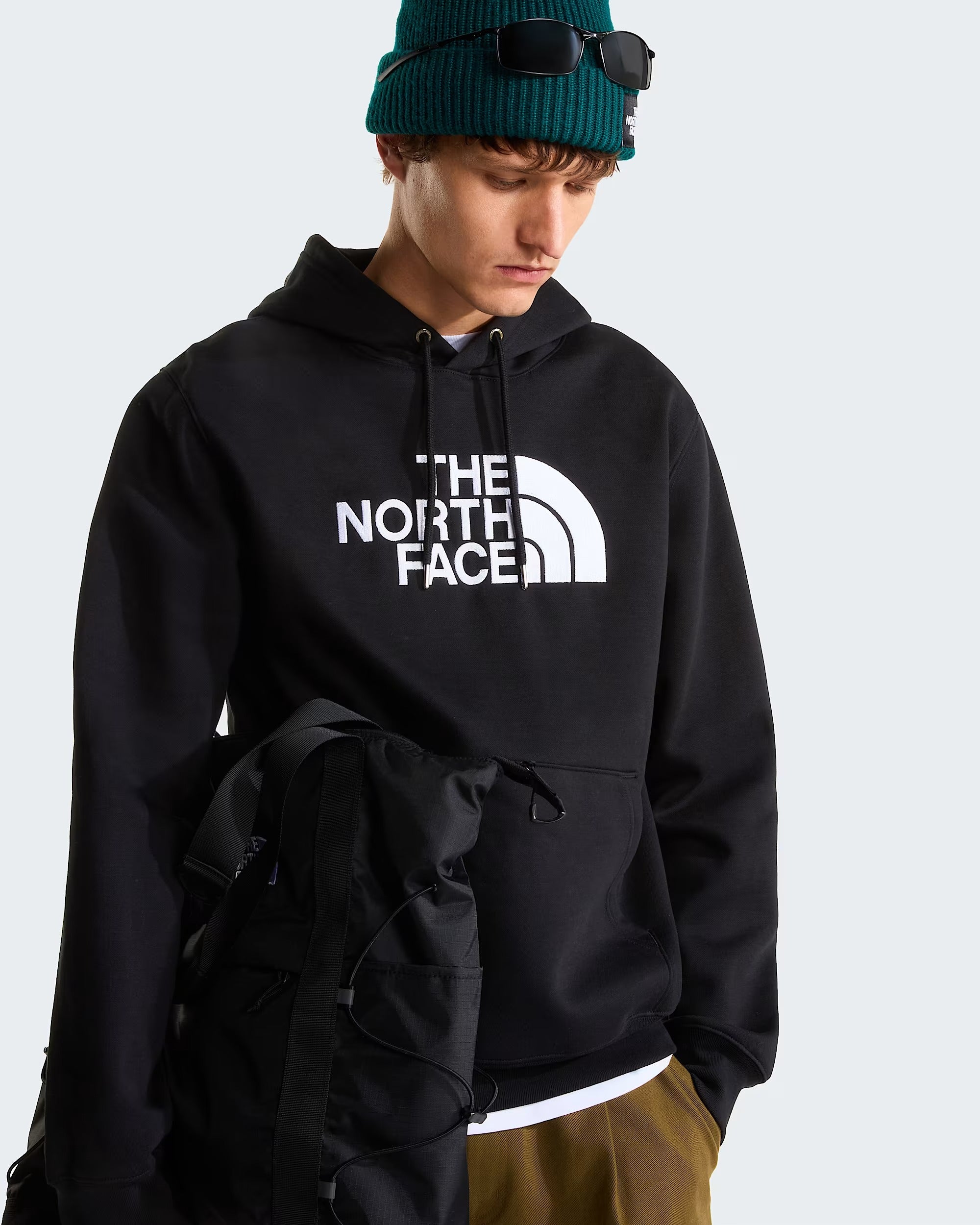 Felpa con cappuccio TNF Essential Drew Peak Regular da uomo black NF0A8FDA JK31 THE NORTH FACE 