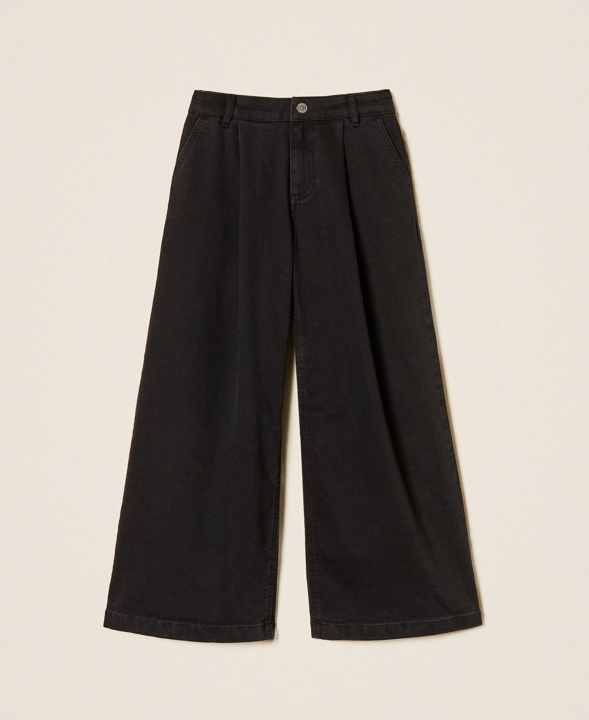 Jeans wide leg con pieghe 262GJ2240 06295 TWINSET 