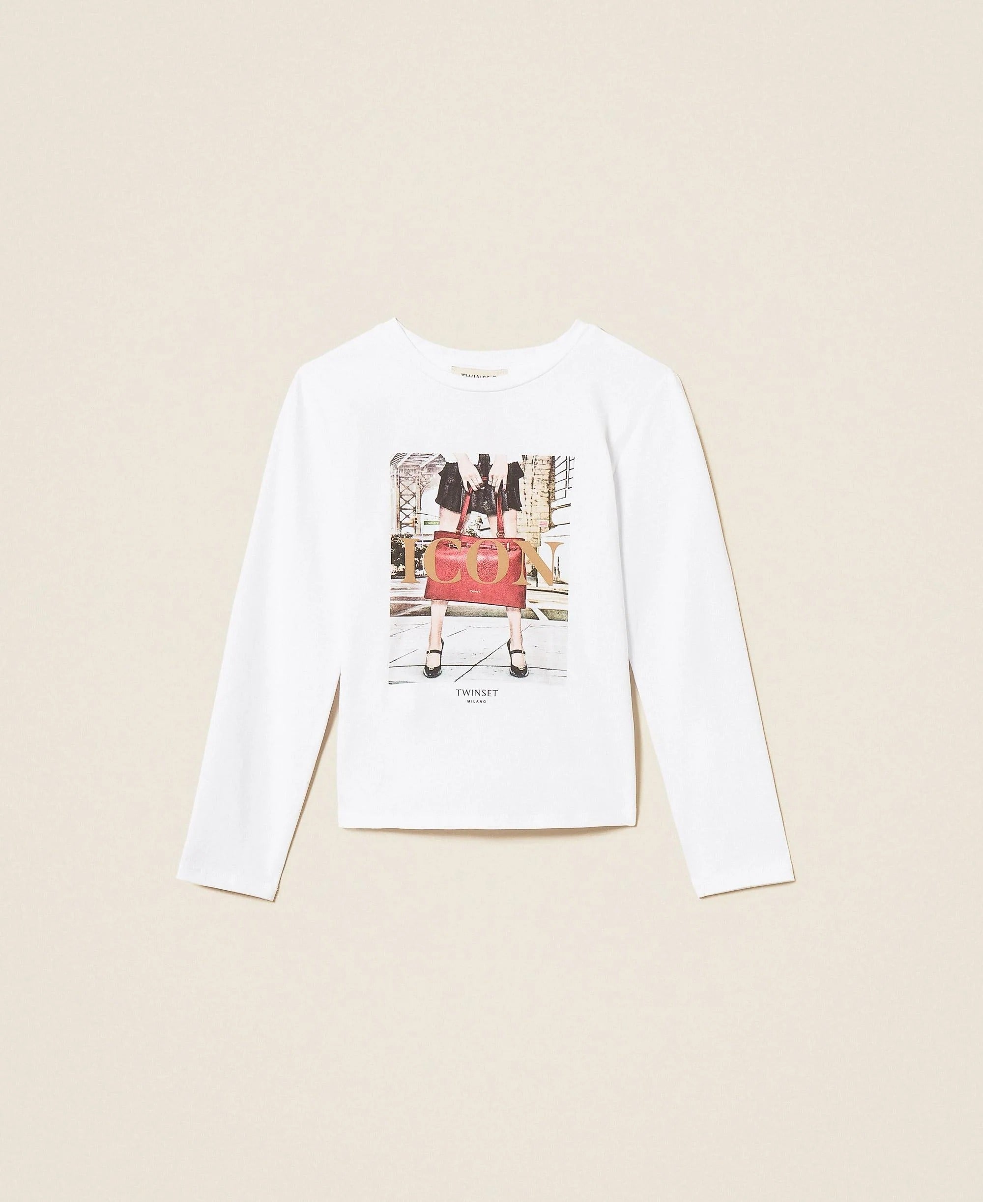 T-shirt regular con stampa icon bag 262GJ2290 13900 TWINSET 