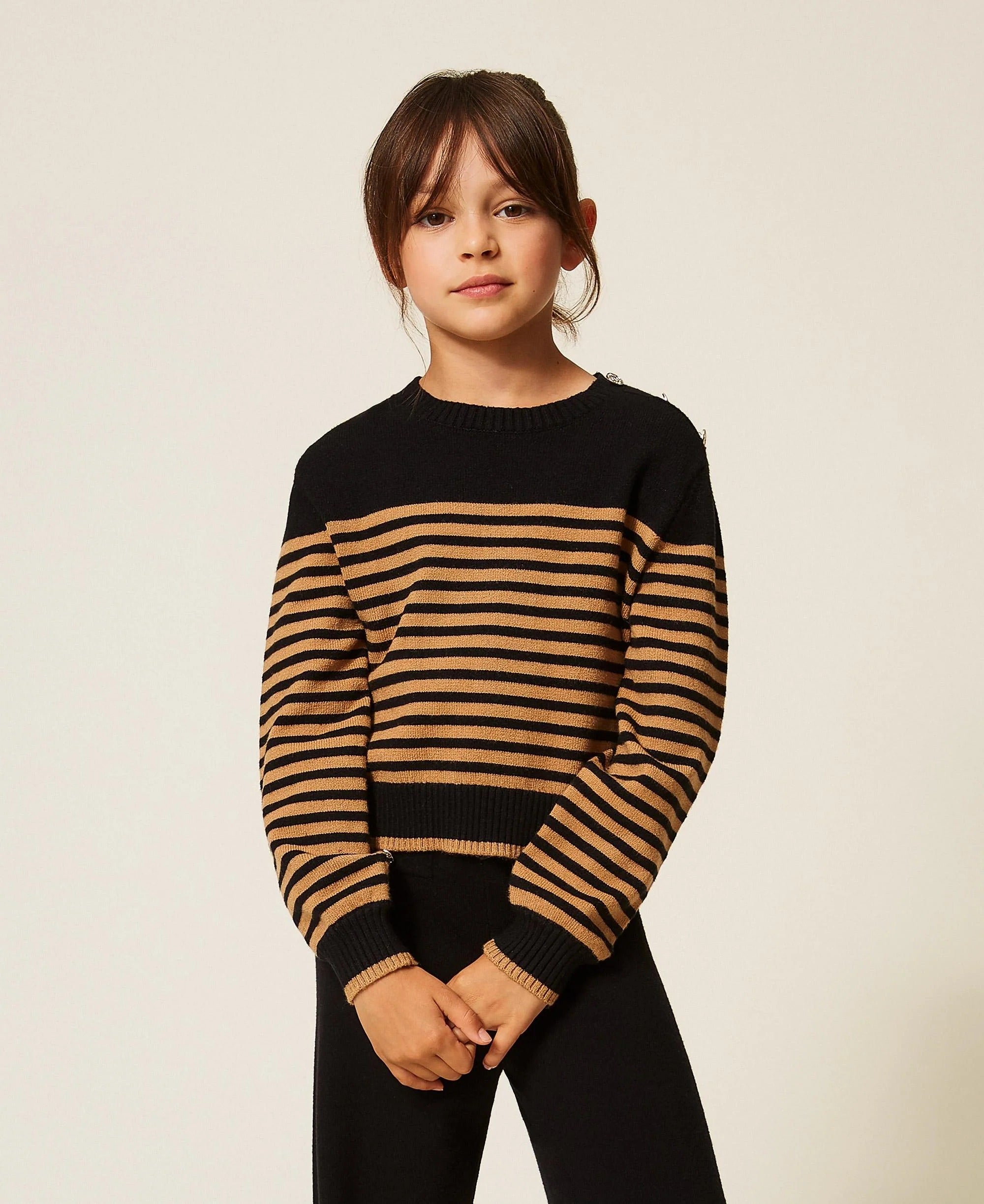 Maglia a righe con bottoni 262GJ3031 13771 TWINSET 