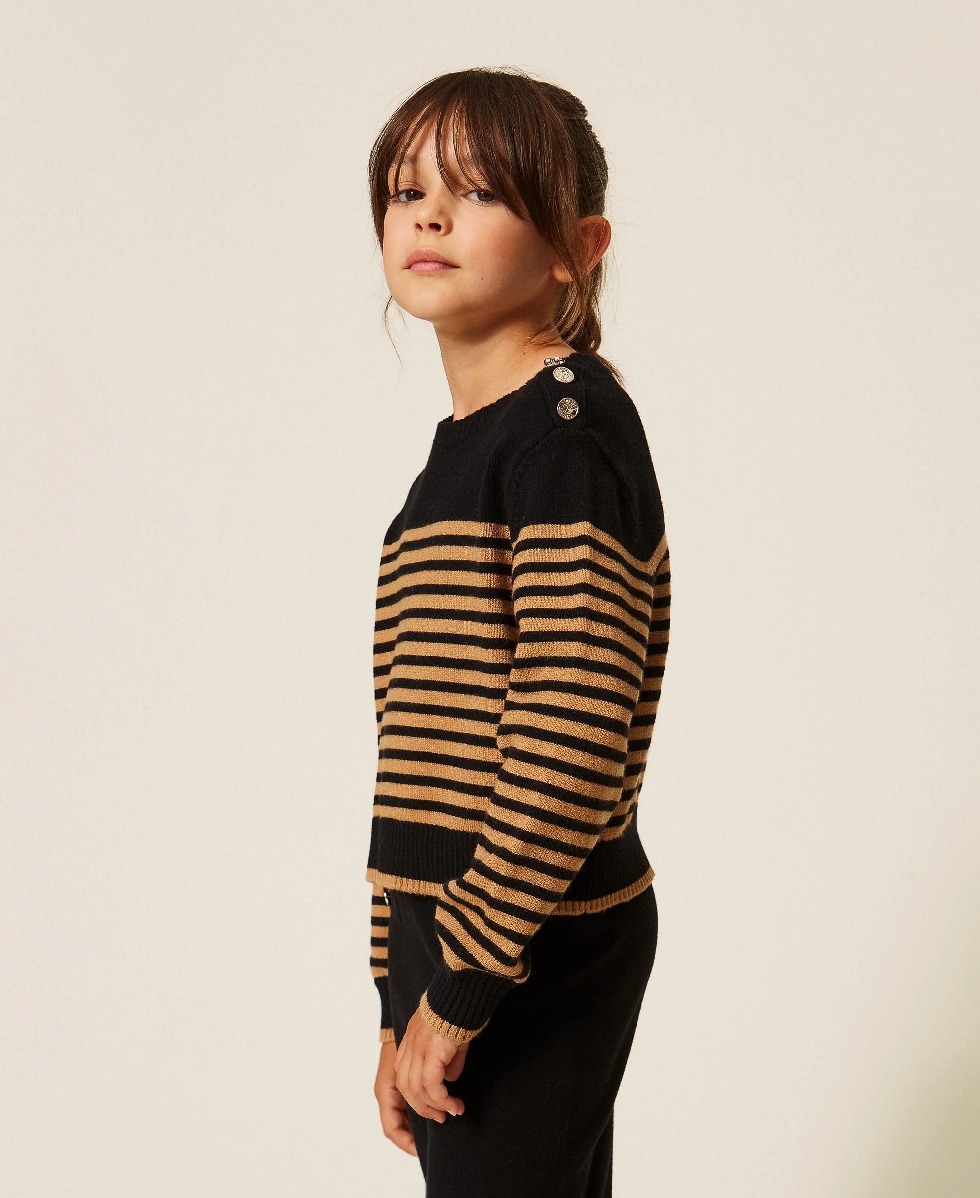Maglia a righe con bottoni 262GJ3031 13771 TWINSET 