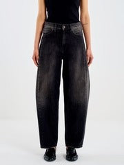 Jeans Chiara Barrel Dirty black DAC5004 DENIM NERO VICOLO 
