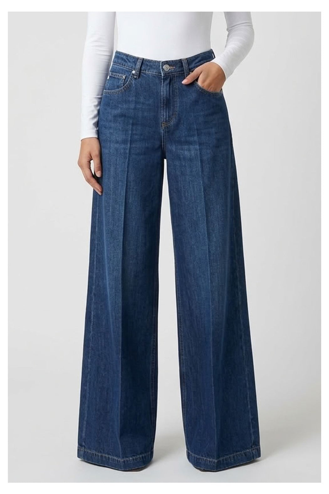 Jeans madison palazzo DAC5074 DENIM BLU VICOLO 