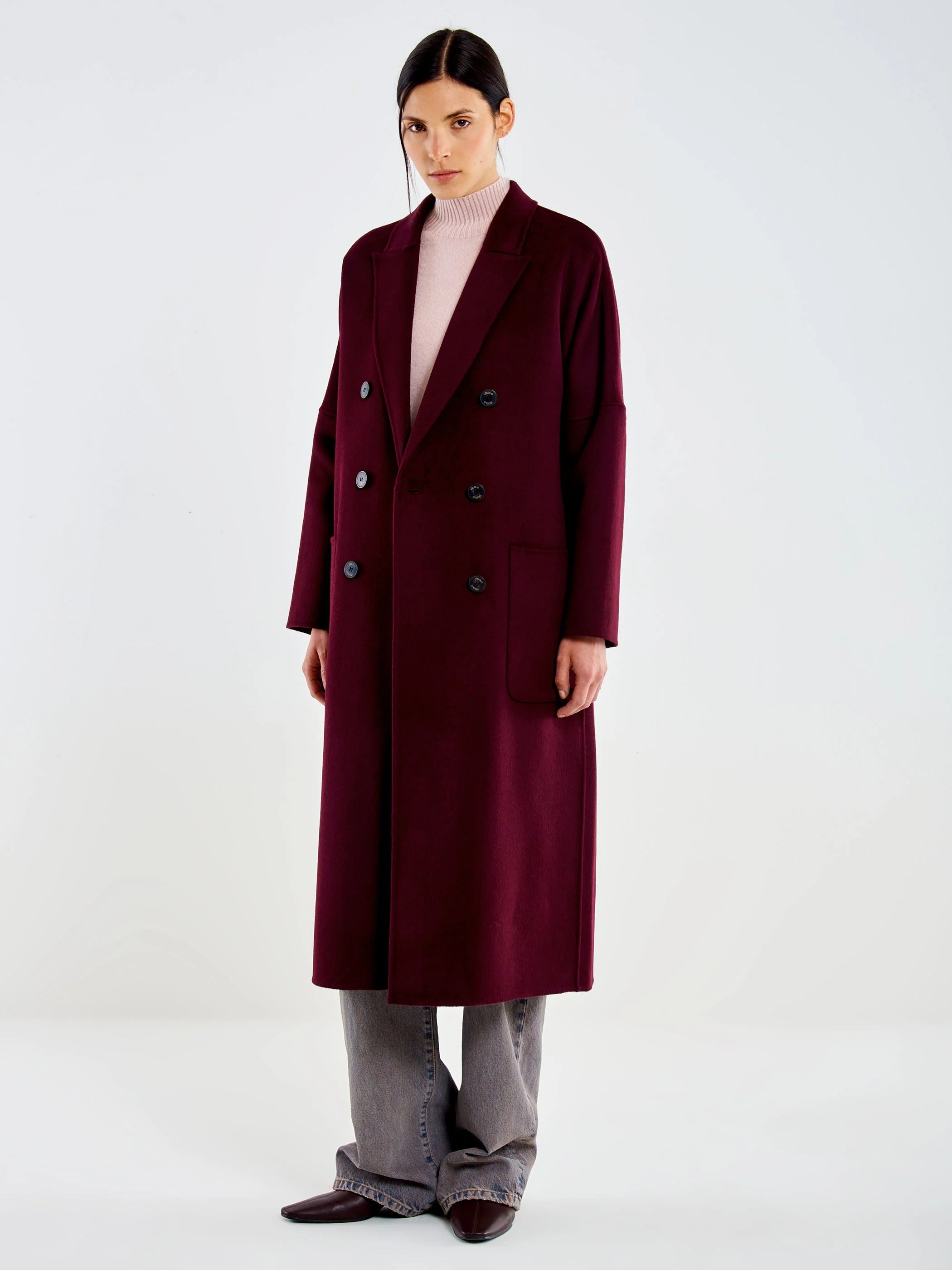 Cappotto Doppiopetto melanzana TAC0001 MELANZANA VICOLO 