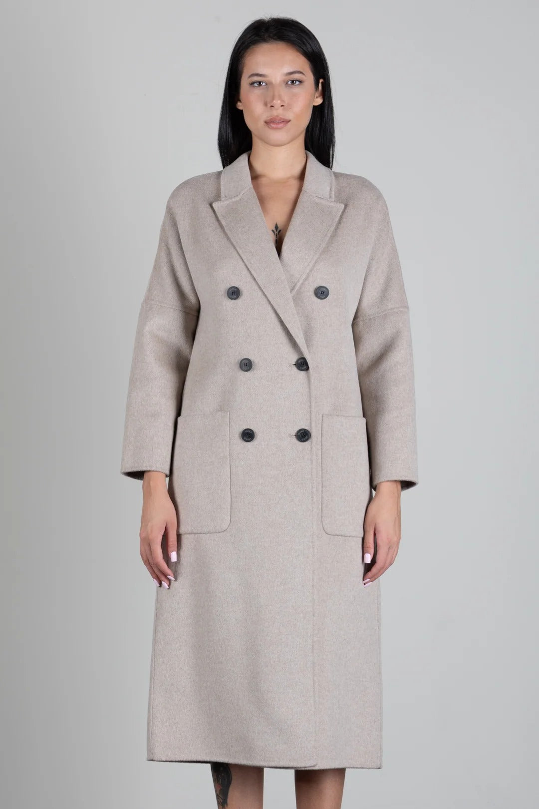 Cappotto Doppiopetto tortora TAC0001 TORTORA VICOLO 