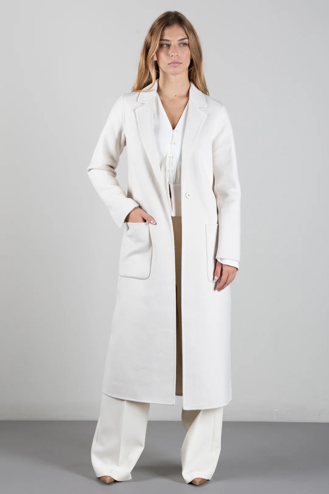 Cappotto Lungo In Misto Lana intonaco TAC0002 INTONACO VICOLO 