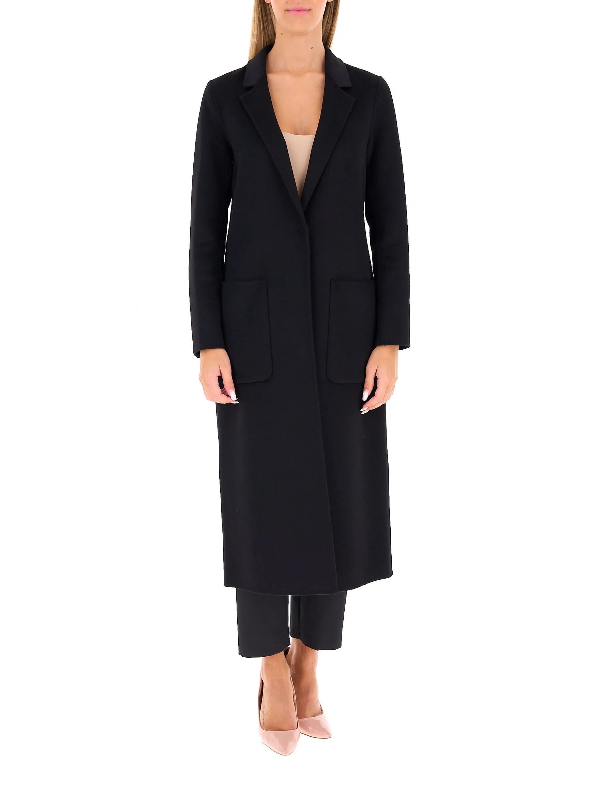 Cappotto Lungo In Misto Lana nero TAC0002 NERO VICOLO 