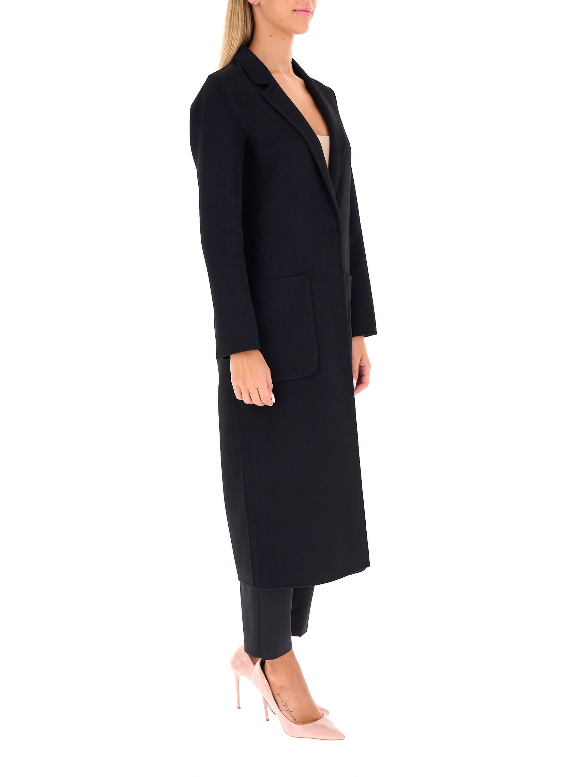 Cappotto Lungo In Misto Lana nero TAC0002 NERO VICOLO 