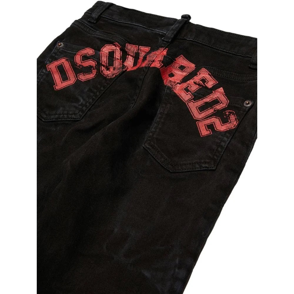 Dsquared2 Jeans Neri Con Logo DQ3284-D0AFQ-DQ900 DQ3284-D0AFQ DQ900 DSQUARED KID 