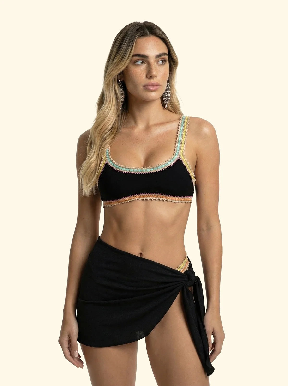 Pareo Corto Donna F**K Black SW1840-WH FK26-SW1840 BK F**K 