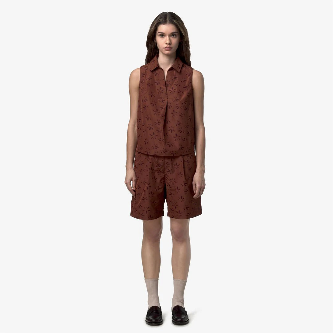 LAROSE EMBY JACQUARD<BR/>BROWN-VIOLET JACQUARD K8143ZW C39 K-WAY 
