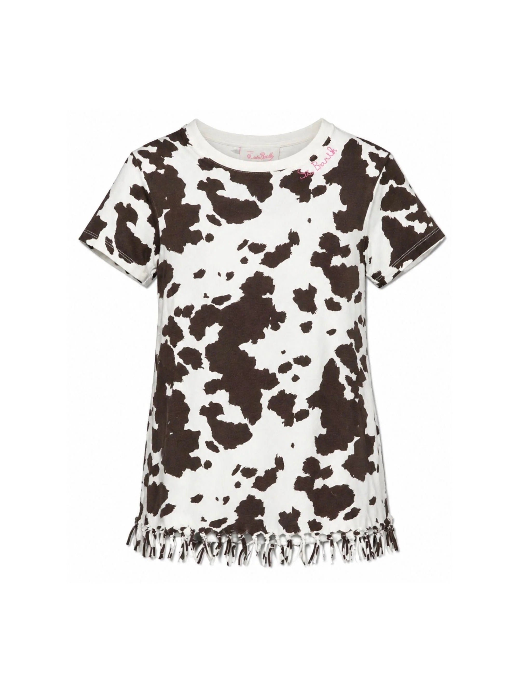 Abito per bambina MC2 Saint Barth Kids bianco con stampa animalier ABY0001 03851L MC2 SAINT BARTH 