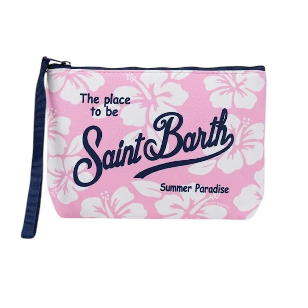 Mc2 Saint Barth Pochette Aline In Scuba Rosa Con Fantasia Floreale ALIN001/02274L ALIN001 02274L MC2 SAINT BARTH 