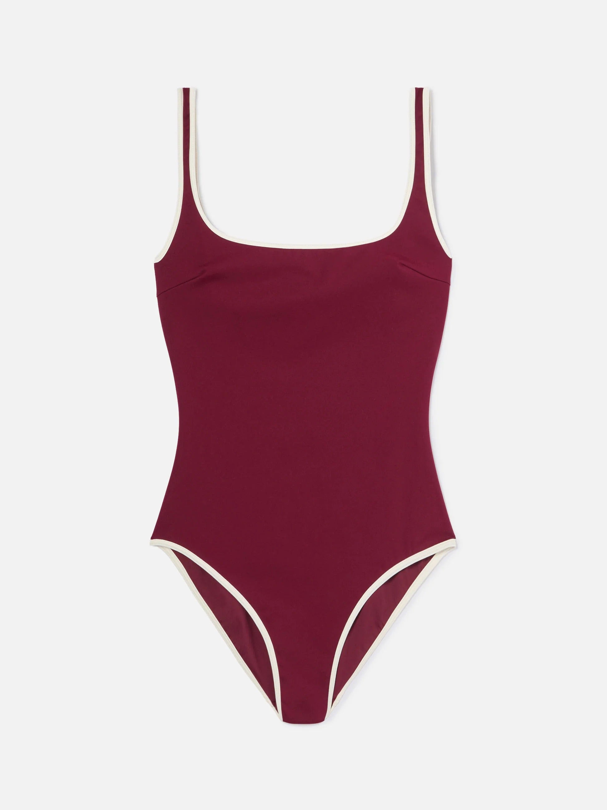 Costume intero Cassandra String bordeaux con dettagli a contrasto CASS002 00173L MC2 SAINT BARTH 