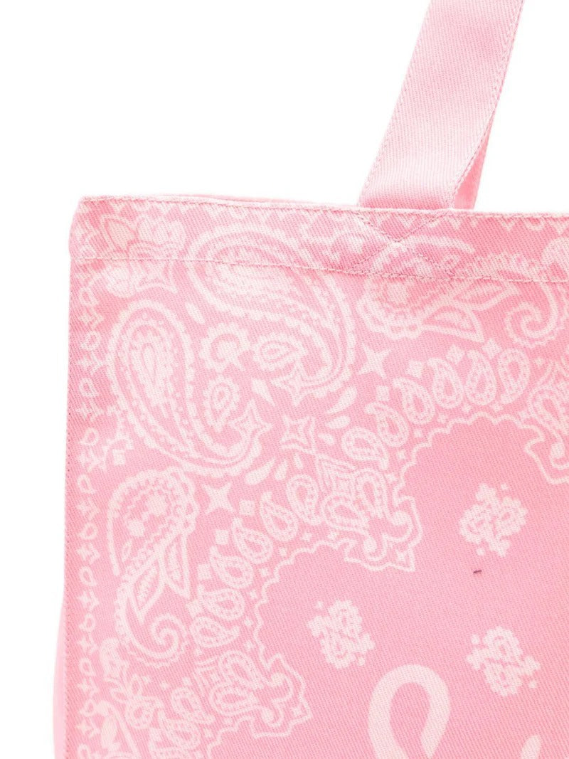 Borsa Essential in tessuto denim con stampa bandana e logo a contrasto EBAGN006 09194L MC2 SAINT BARTH 