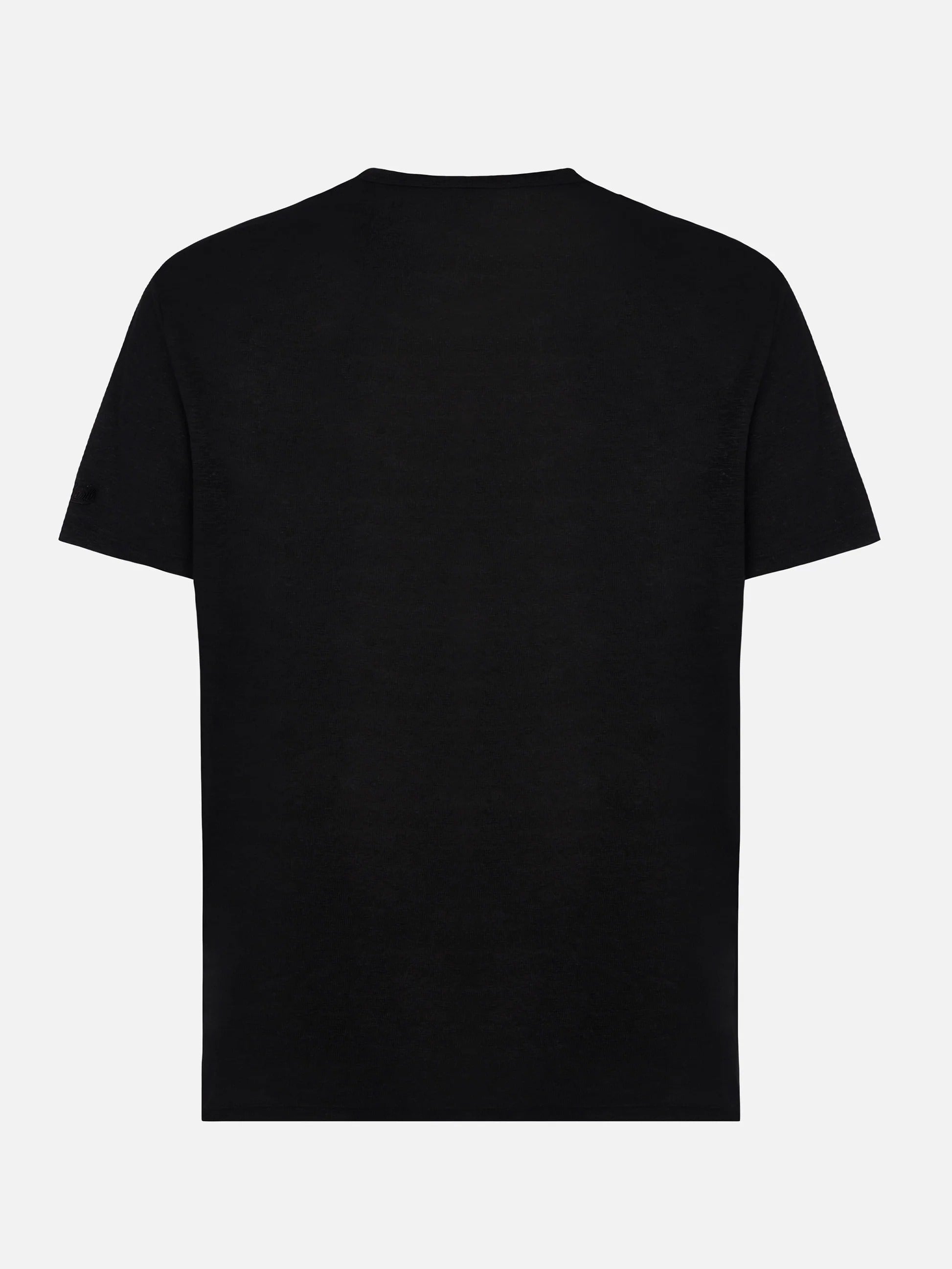Tshirt Ecstasea in jersey di lino nera ECS0003 01137L MC2 SAINT BARTH 