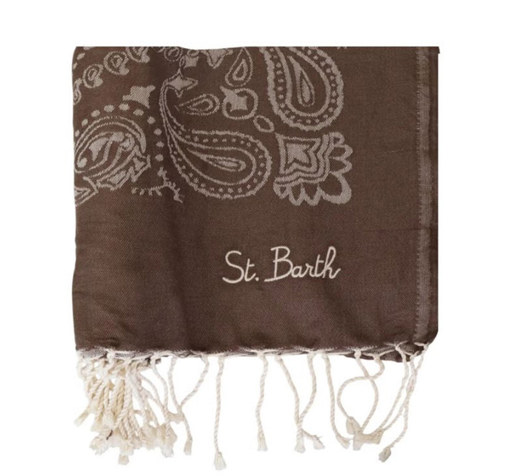 MC2 SAINT BARTH<BR/>Telo mare Foutas in cotone con jacquard bandana FOUT009 09816L MC2 SAINT BARTH 