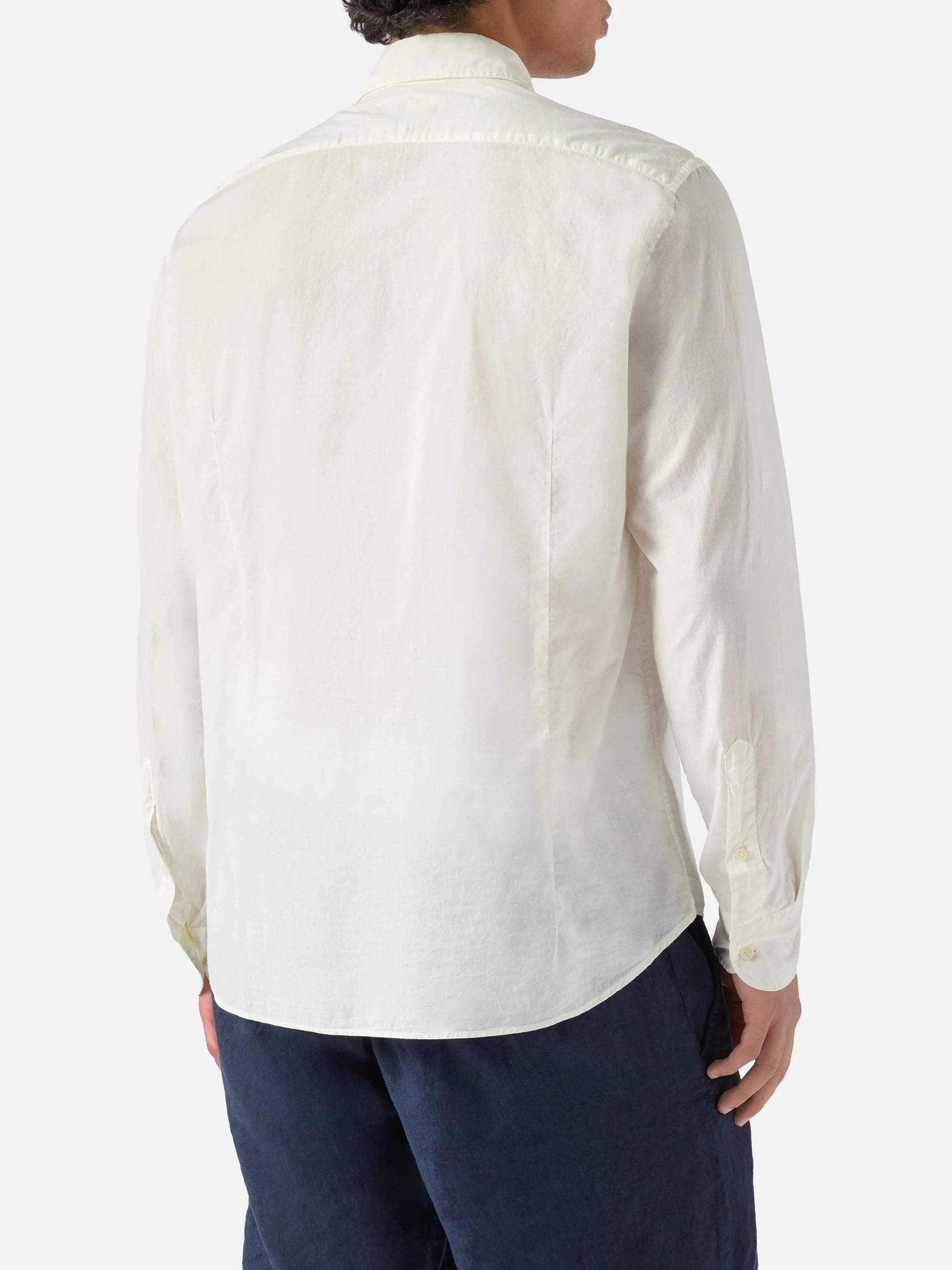Camicia Chemise in cotone panna tinta unita LCM0001 00095L MC2 SAINT BARTH 