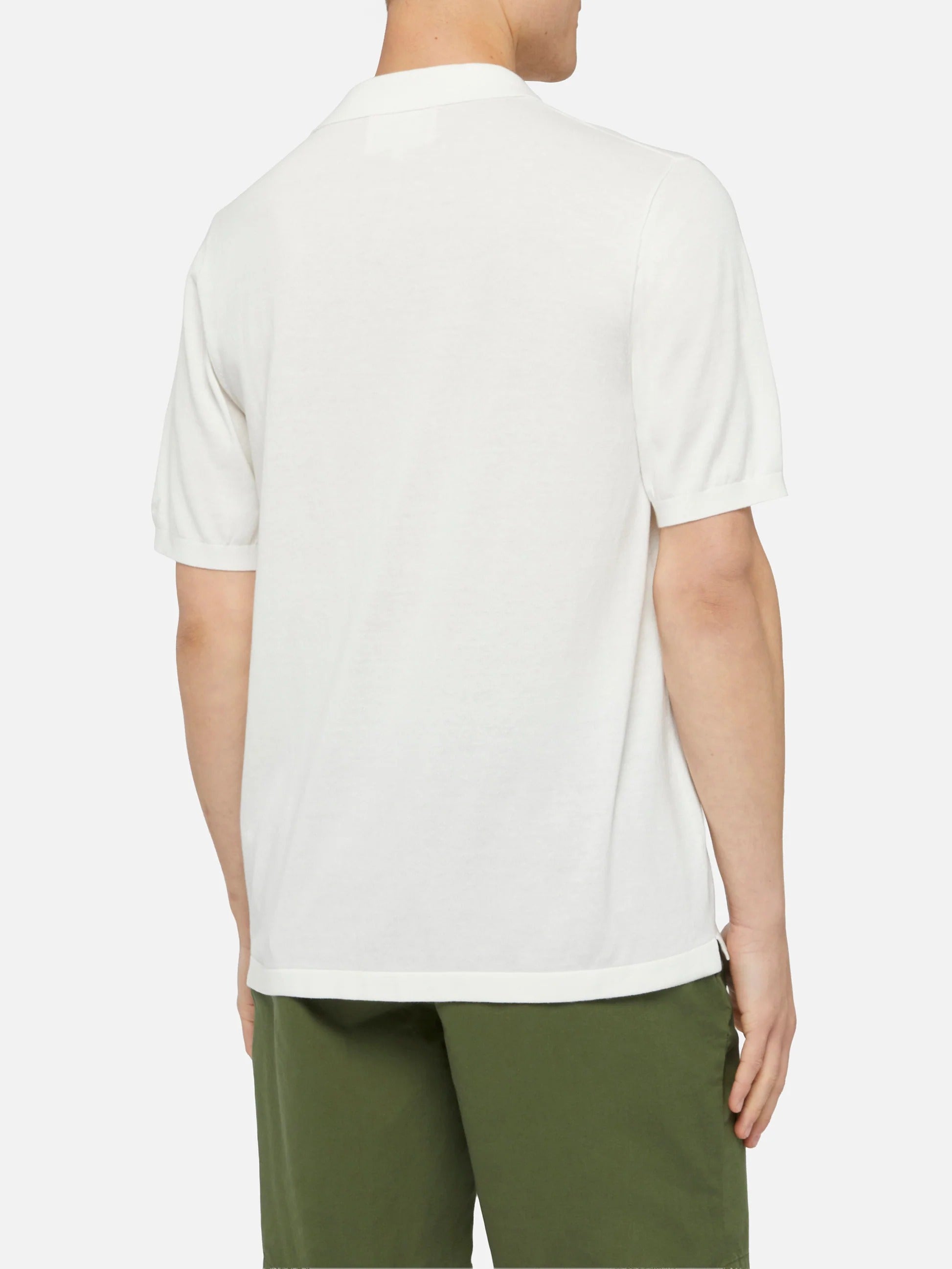 Polo Sloan senza bottoni in maglia bianca Mc2 Saint Barth SLO000900100L SLO0009 00100L MC2 SAINT BARTH 
