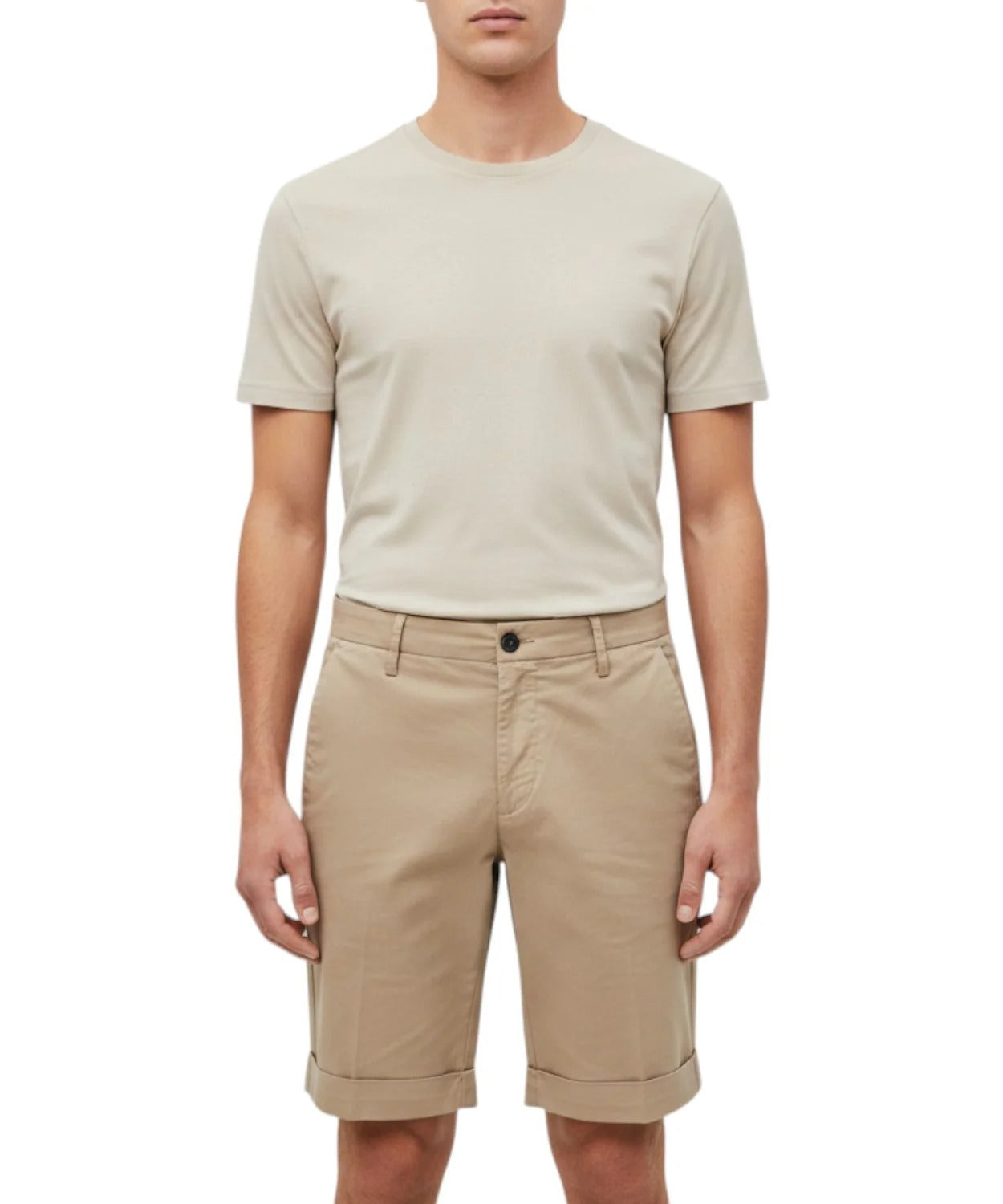 Bermuda Uomo Michael Coal in Cotone Pima Stretch beige MCCHD2563S26B 104 MICHAEL COAL 