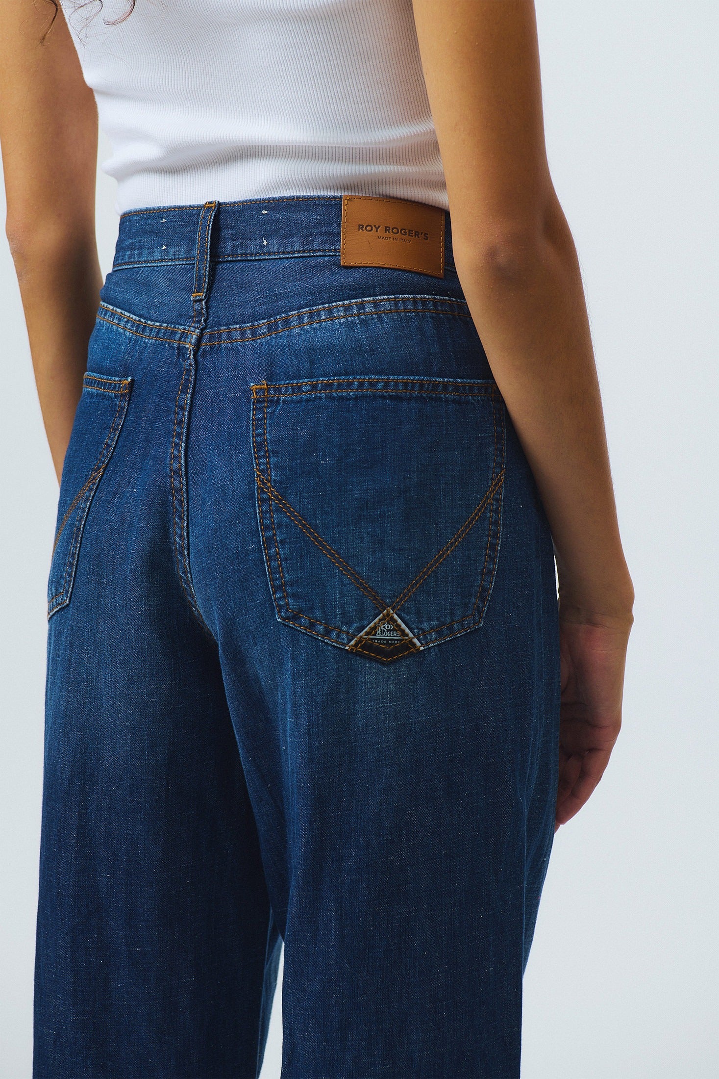 Jeans marta denim cotton linen neptune RND091CR553073 C0999 ROY ROGER'S 