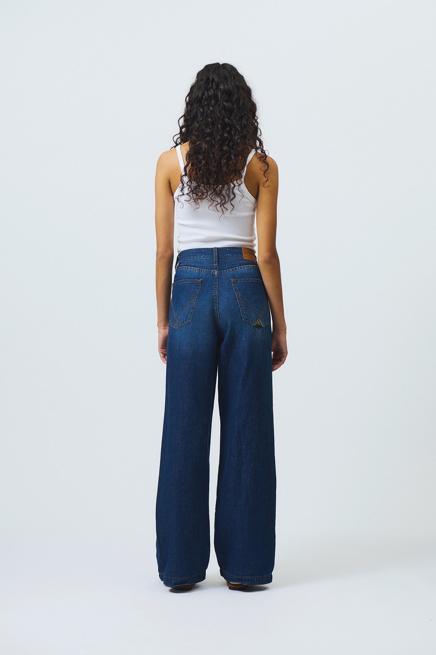 Jeans marta denim cotton linen neptune RND091CR553073 C0999 ROY ROGER'S 