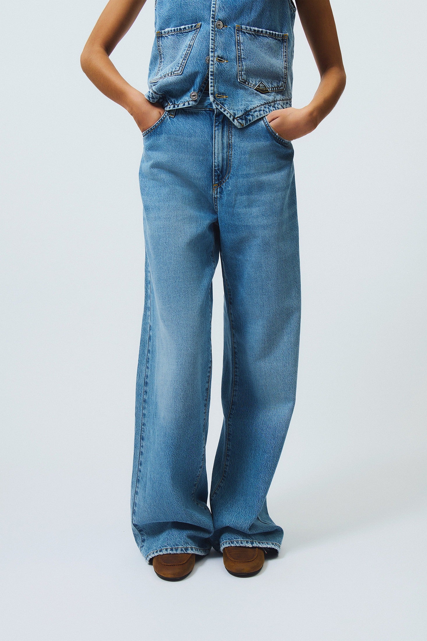 Jeans super wide denim tencel ocean RND354CR531987 C0999 ROY ROGER'S 
