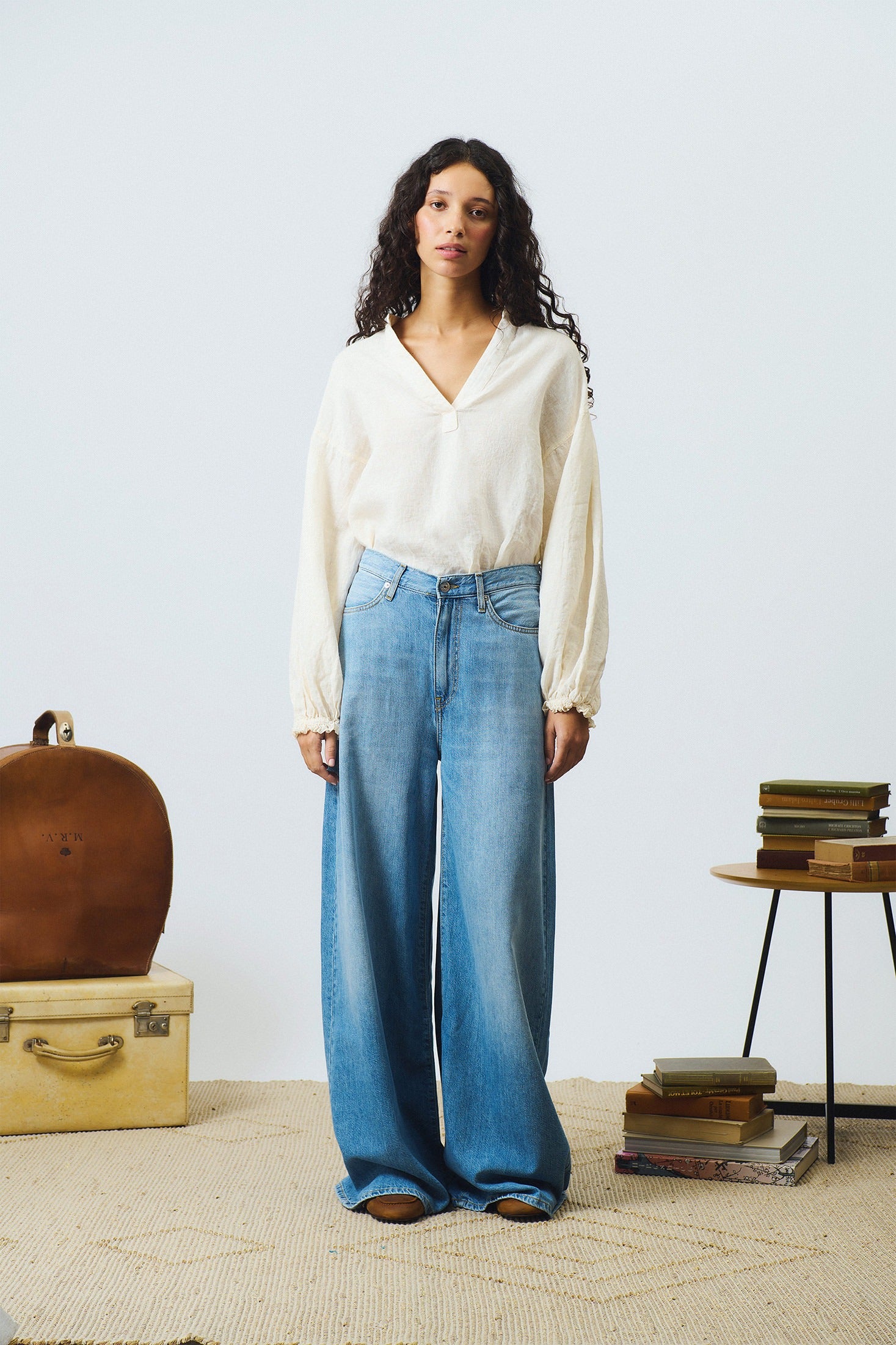 Jeans kaori denim cotton linen lyocell vodkasouer RND90195D6823139 C0999 ROY ROGER'S 